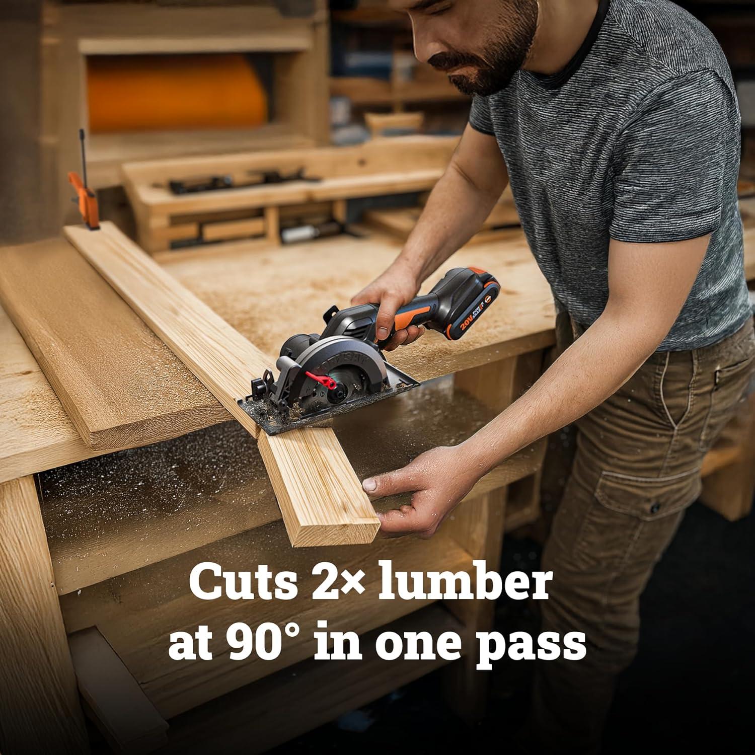 Sierra Circular Compacta Inalámbrica WORX WX531L.9 20V 11.43 cm