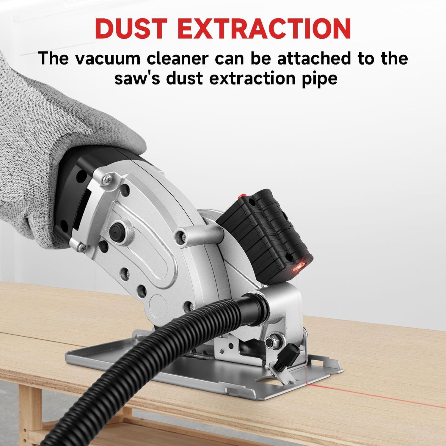 Sierra Circular Mini Eastvolt 8.57 cm 5000RPM con Guía Láser