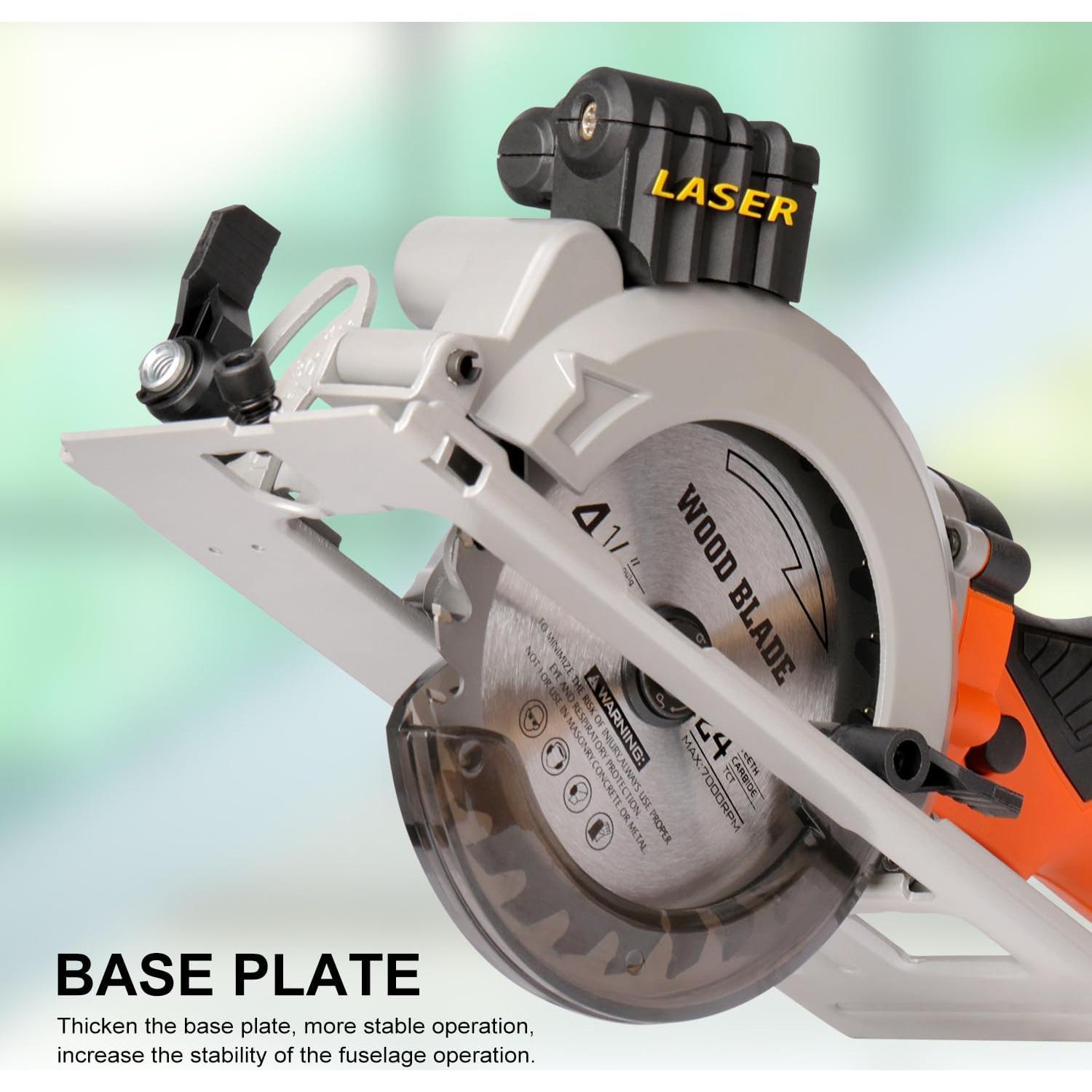 Sierra Circular Eléctrica Yunirvana 5.8A 3500 RPM con Guía Láser