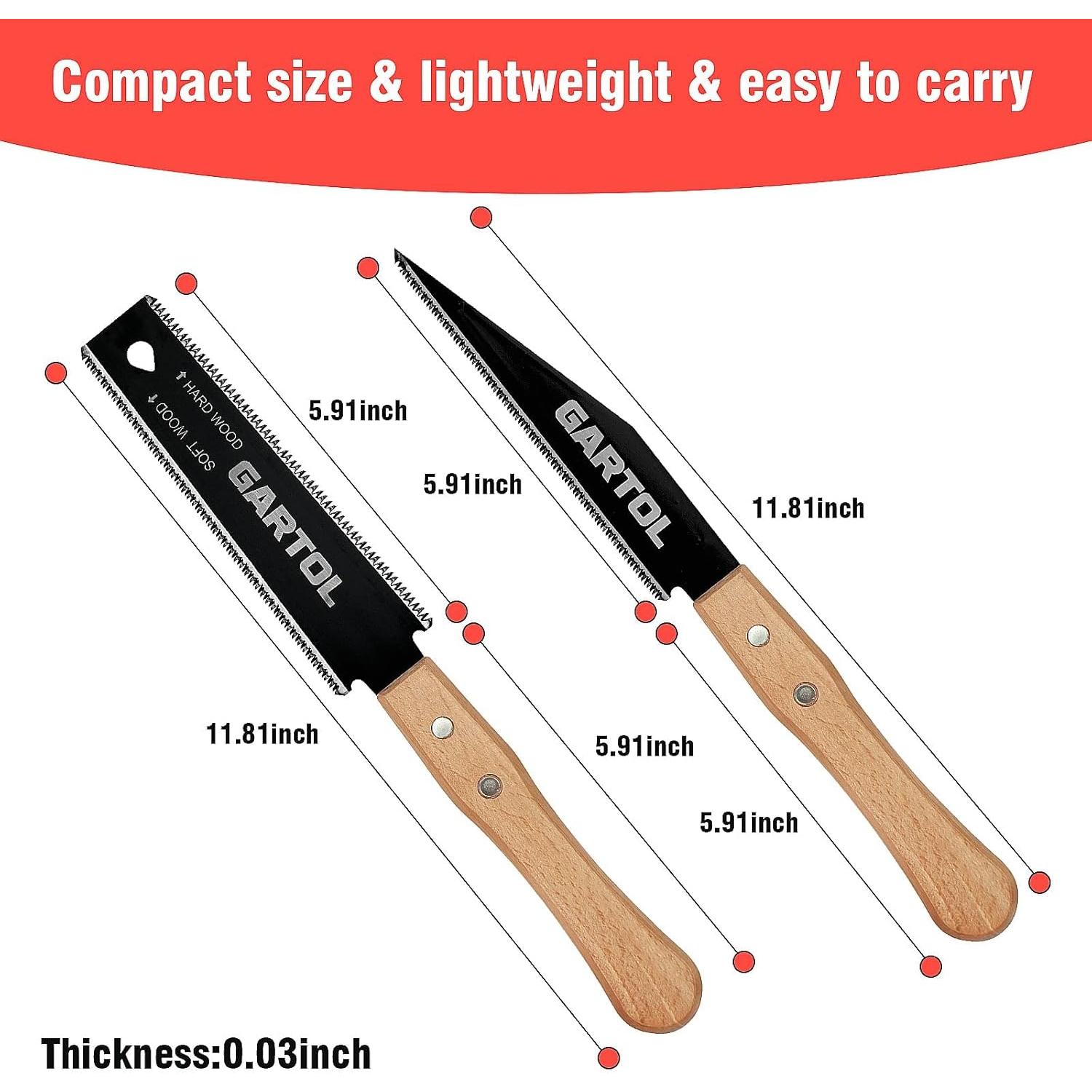 Juego de Sierras de Mano Japonesas GARTOL 2 Piezas 15.24 cm