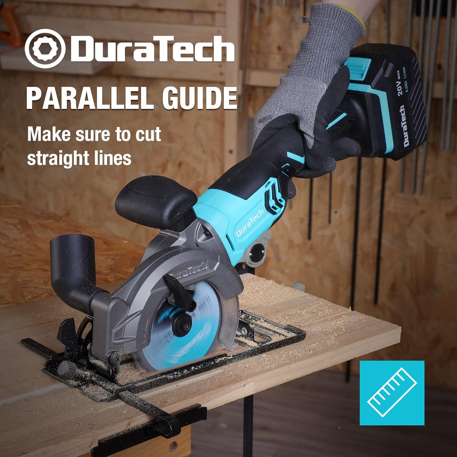 Sierra Circular Inalámbrica DURATECH 20V 4-1/2" con Batería