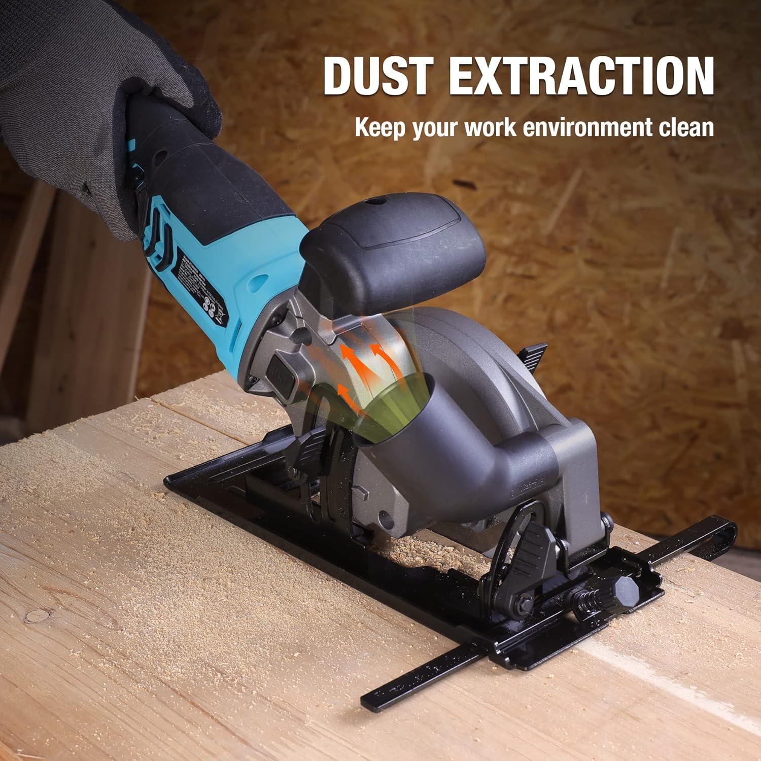 Sierra Circular Inalámbrica DURATECH 20V 4-1/2" con Batería