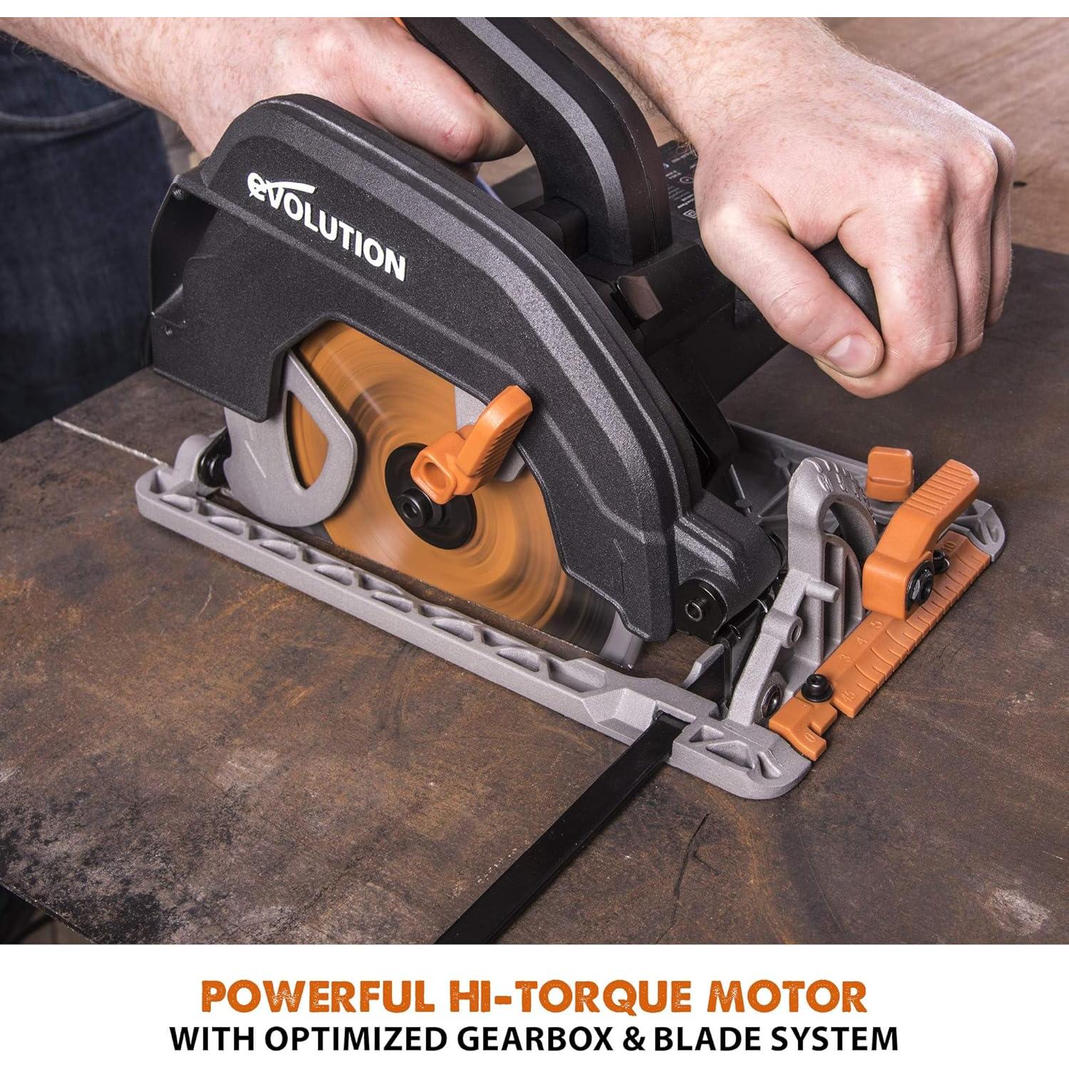 Sierra Circular Evolution R185CCS 18.42 cm 1200W Naranja