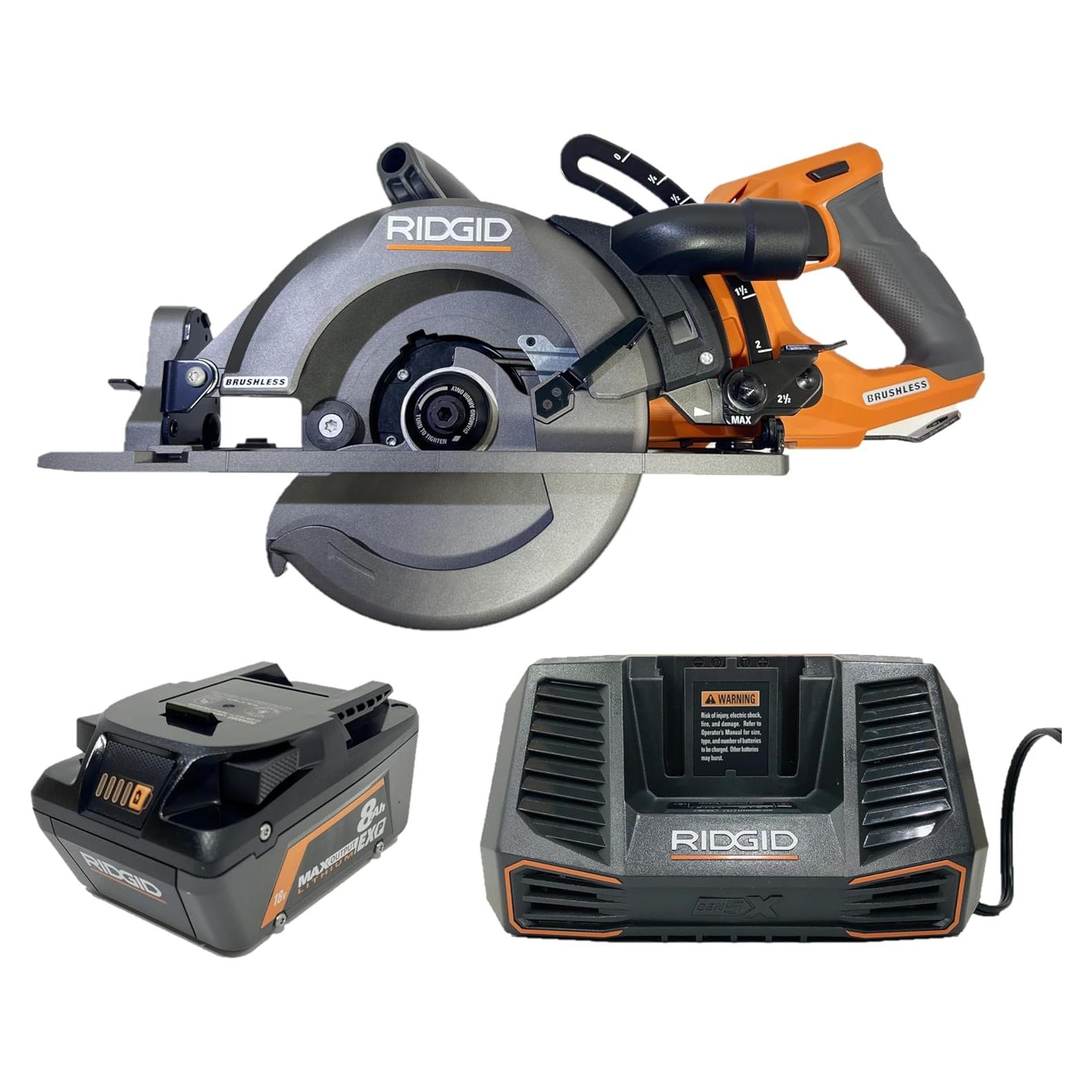 Sierra Circular Inalámbrica RIDGID 18V 7-1/4" Sin Escobillas