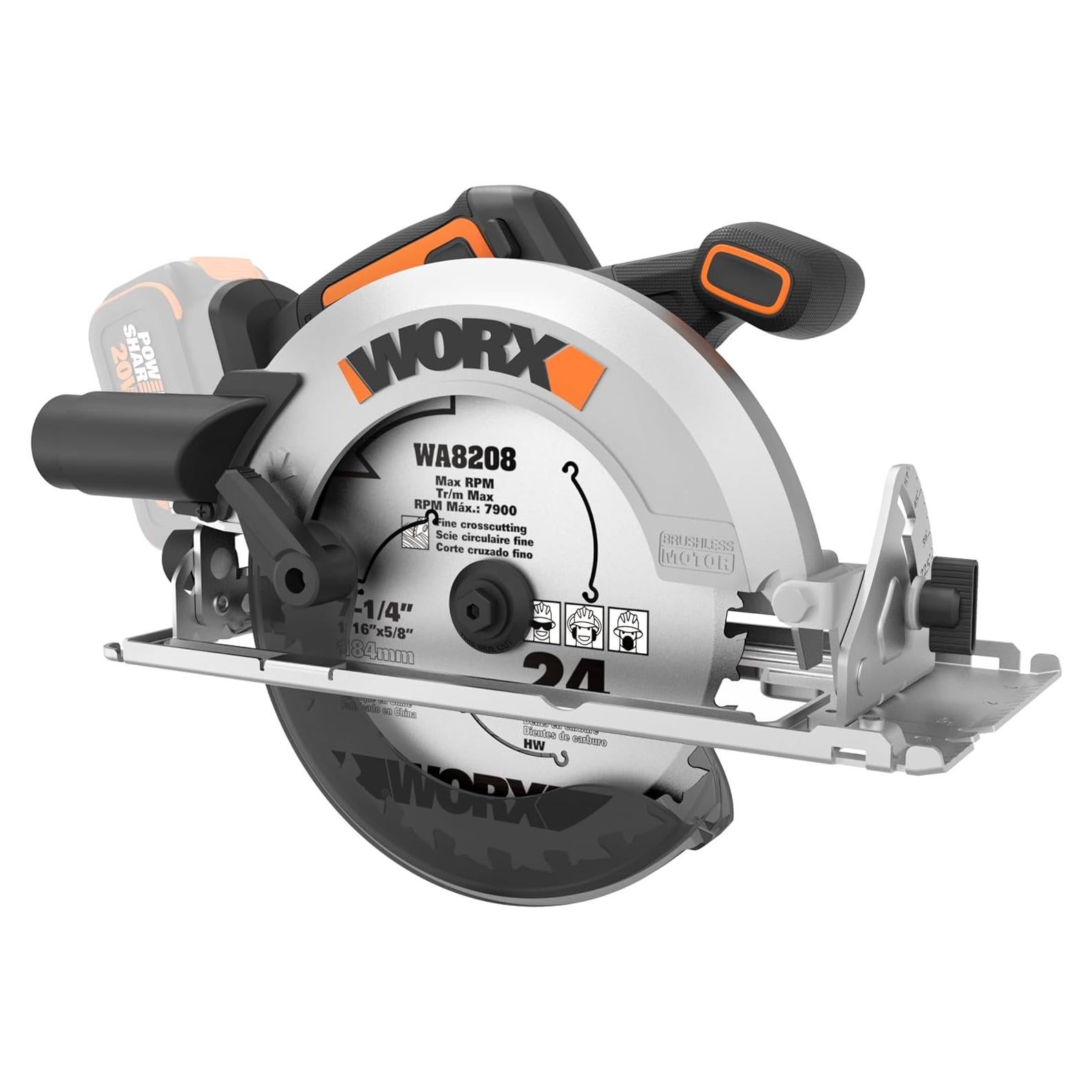 Sierra Circular Inalámbrica Worx Nitro WX520L 20V 7.25"