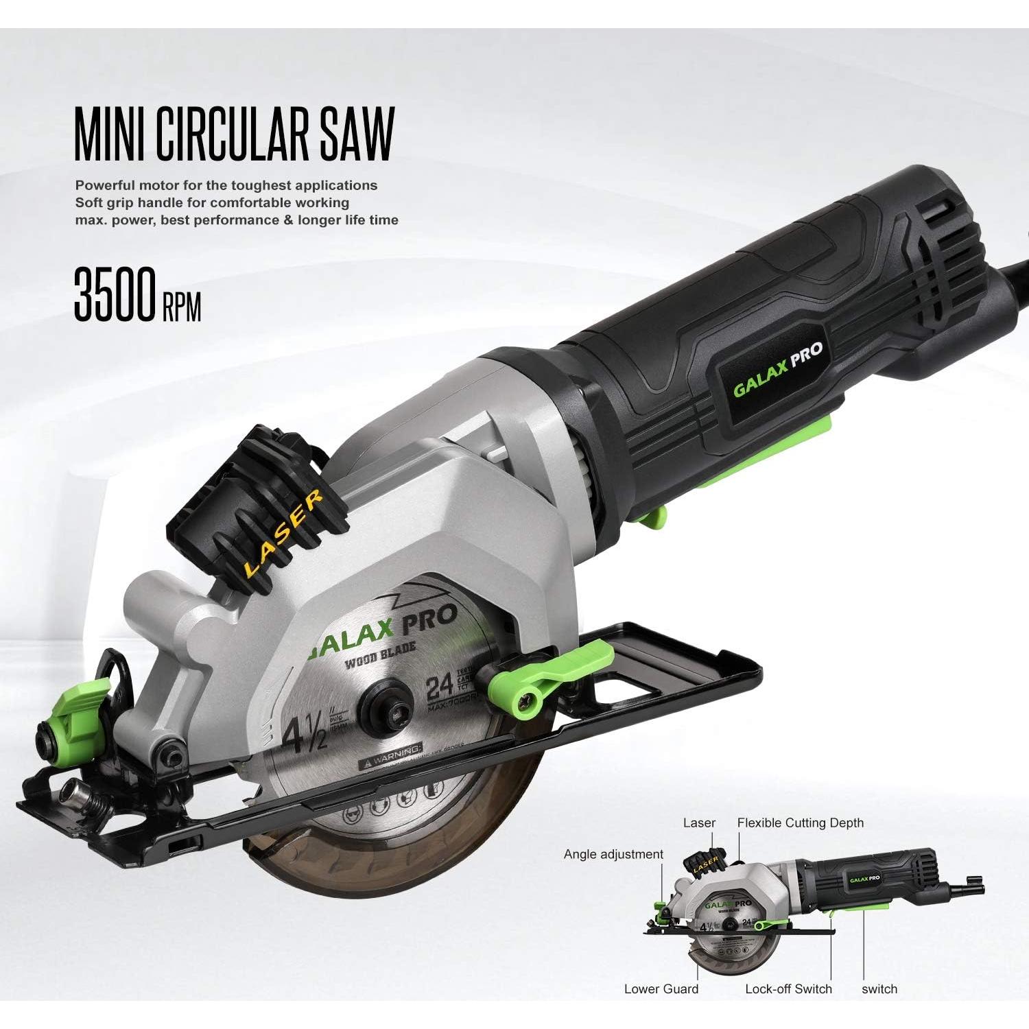 Sierra Circular GALAX PRO 4Amp 3500RPM con Lijadora Orbital