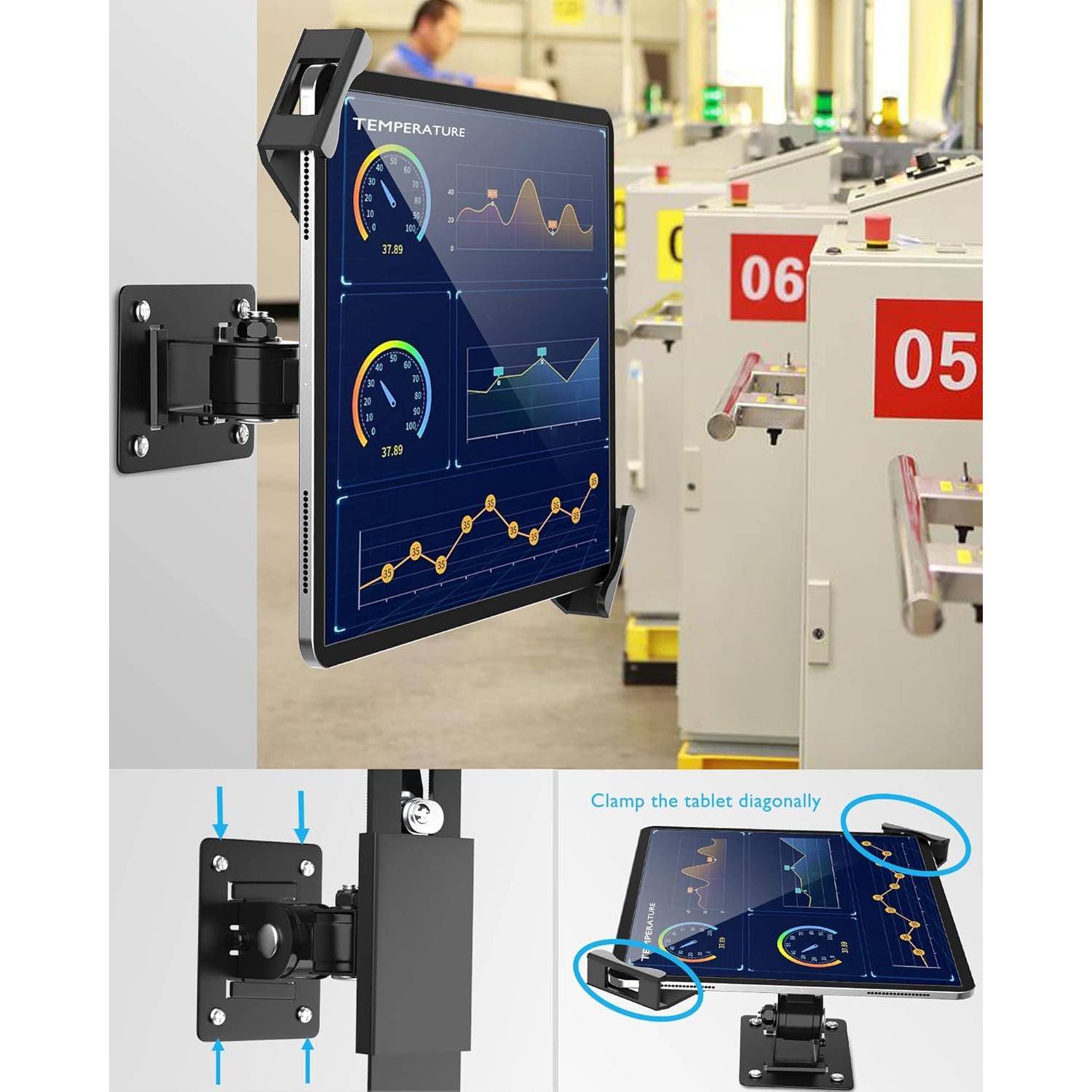 Soporte de Pared Antirrobo Keuvirya para Tabletas 7-11"
