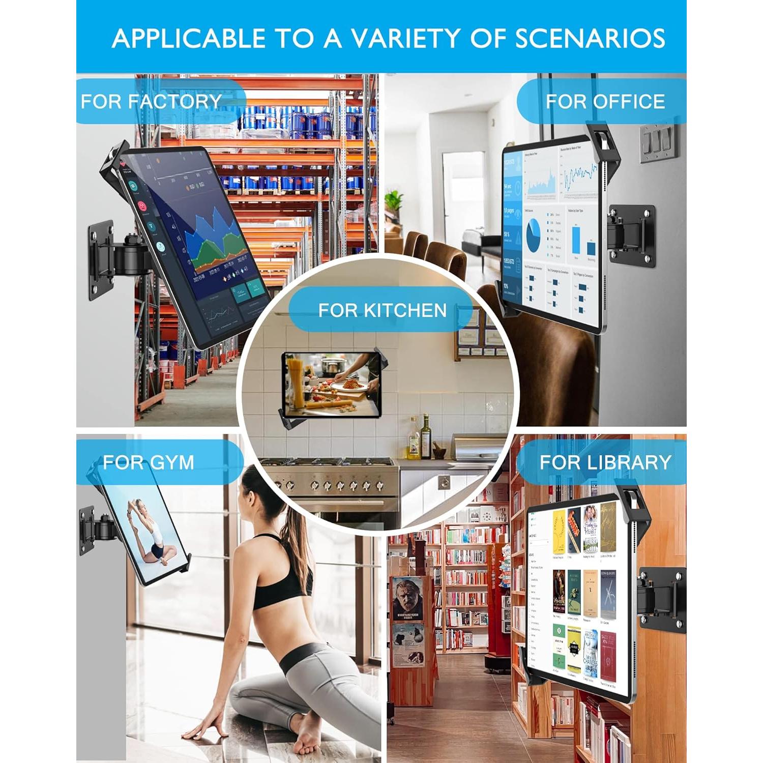 Soporte de Pared Antirrobo Keuvirya para Tabletas 7-11"