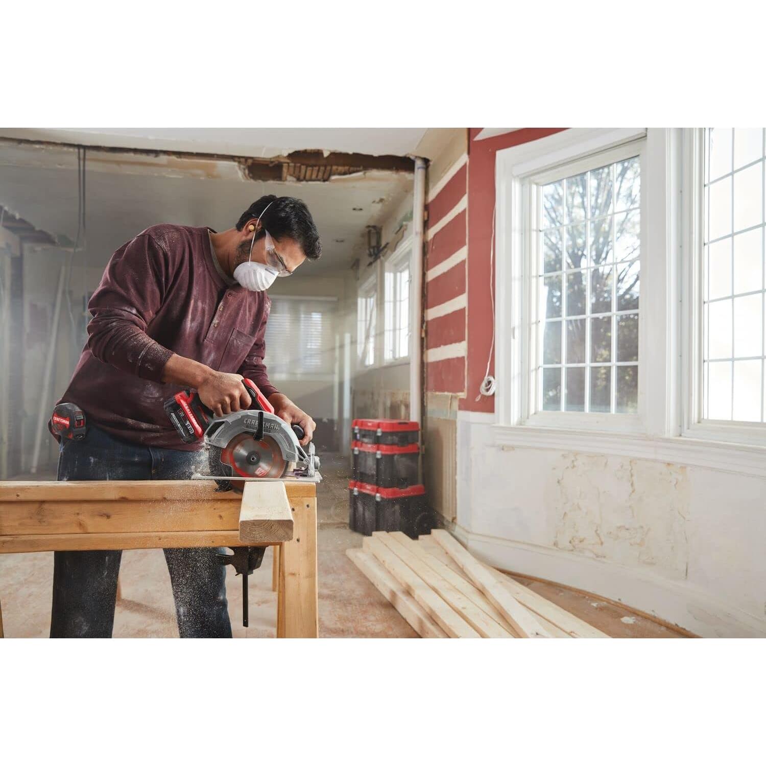 Sierra Circular Inalámbrica CRAFTSMAN V20 20V 4.0 kg 56°