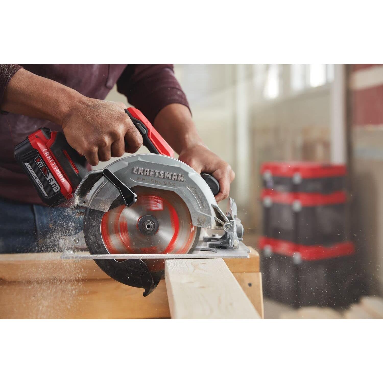 Sierra Circular Inalámbrica CRAFTSMAN V20 20V 4.0 kg 56°