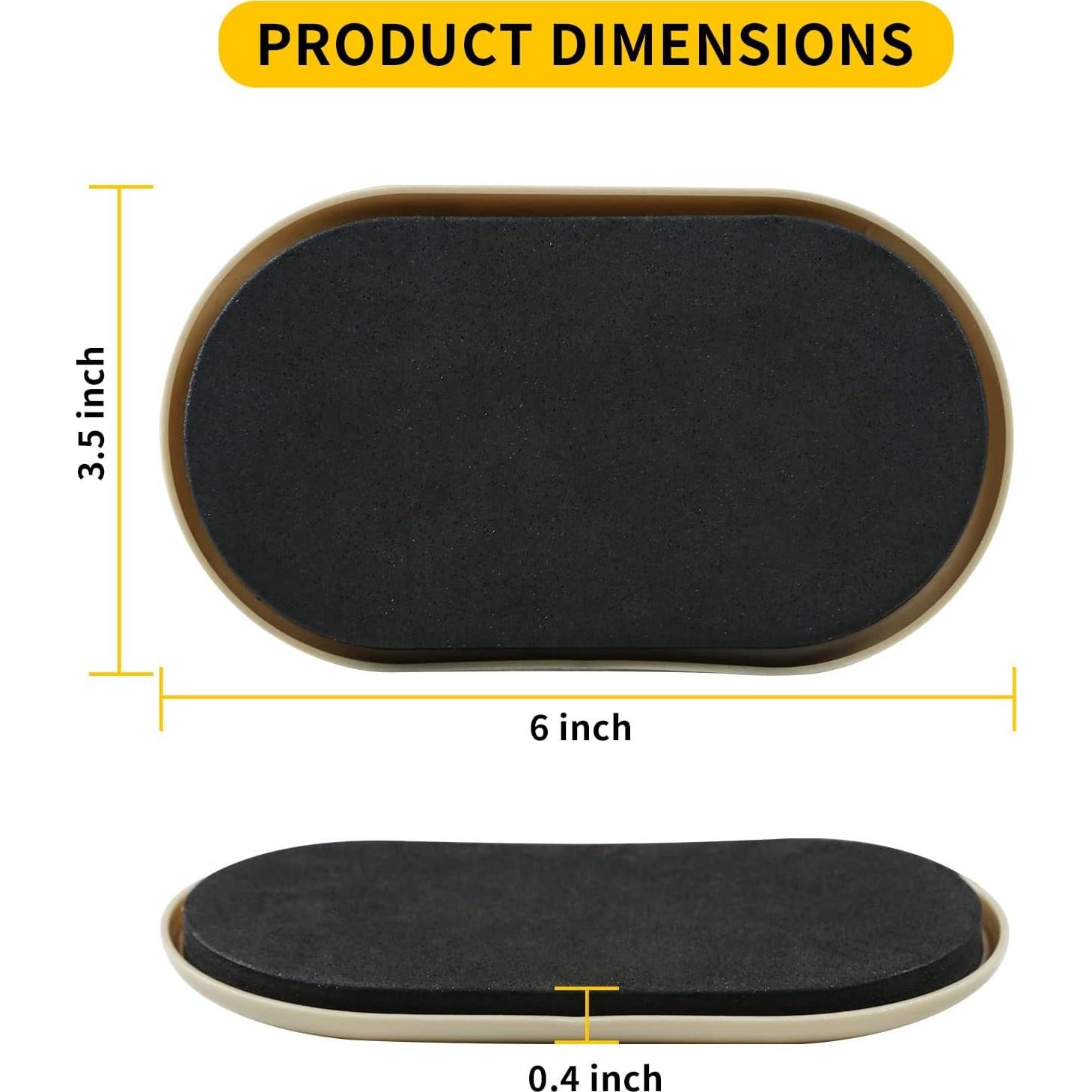 Deslizadores de Muebles Ovalados New Space 8 Piezas 9 x 15 cm