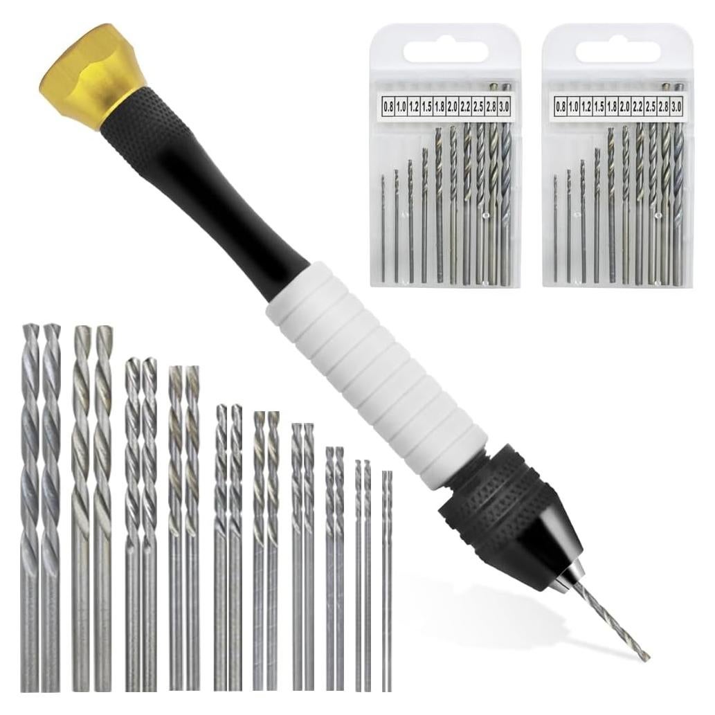 Taladro de Mano AIFUDA con 20 Brocas Micro HSS 0.8-3.0mm