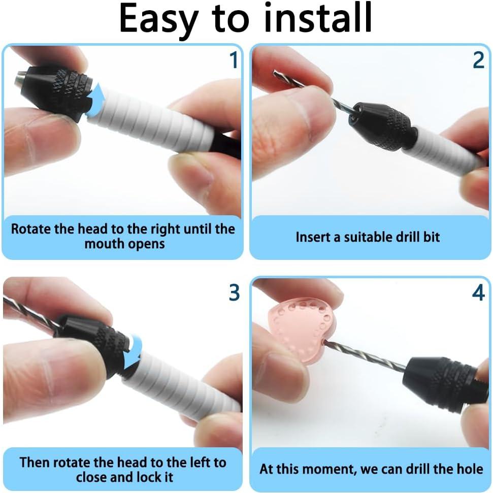 Taladro de Mano AIFUDA con 20 Brocas Micro HSS 0.8-3.0mm