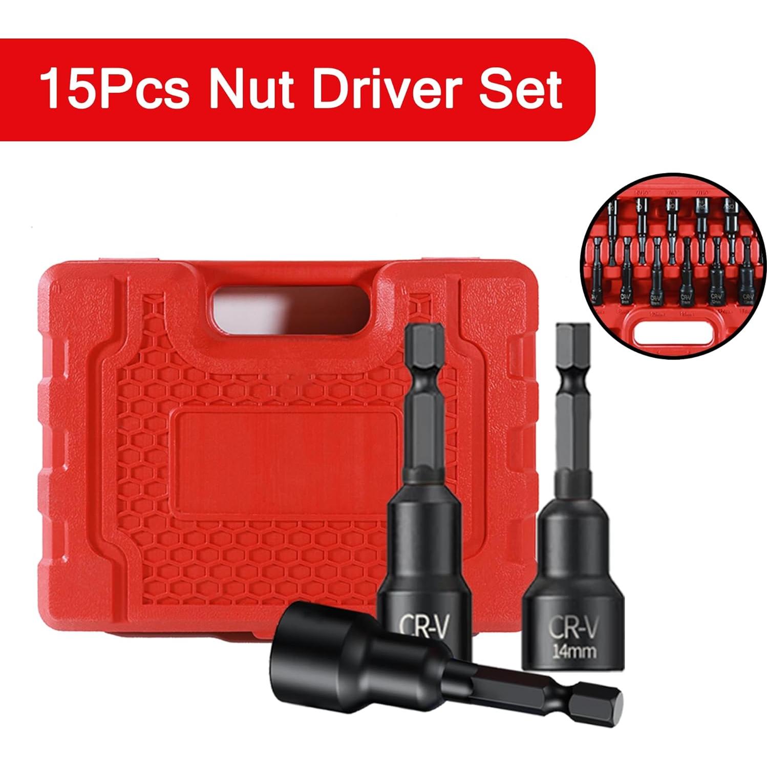 Juego de 15 Piezas Destornillador Magnético PANOVOS 2.5"