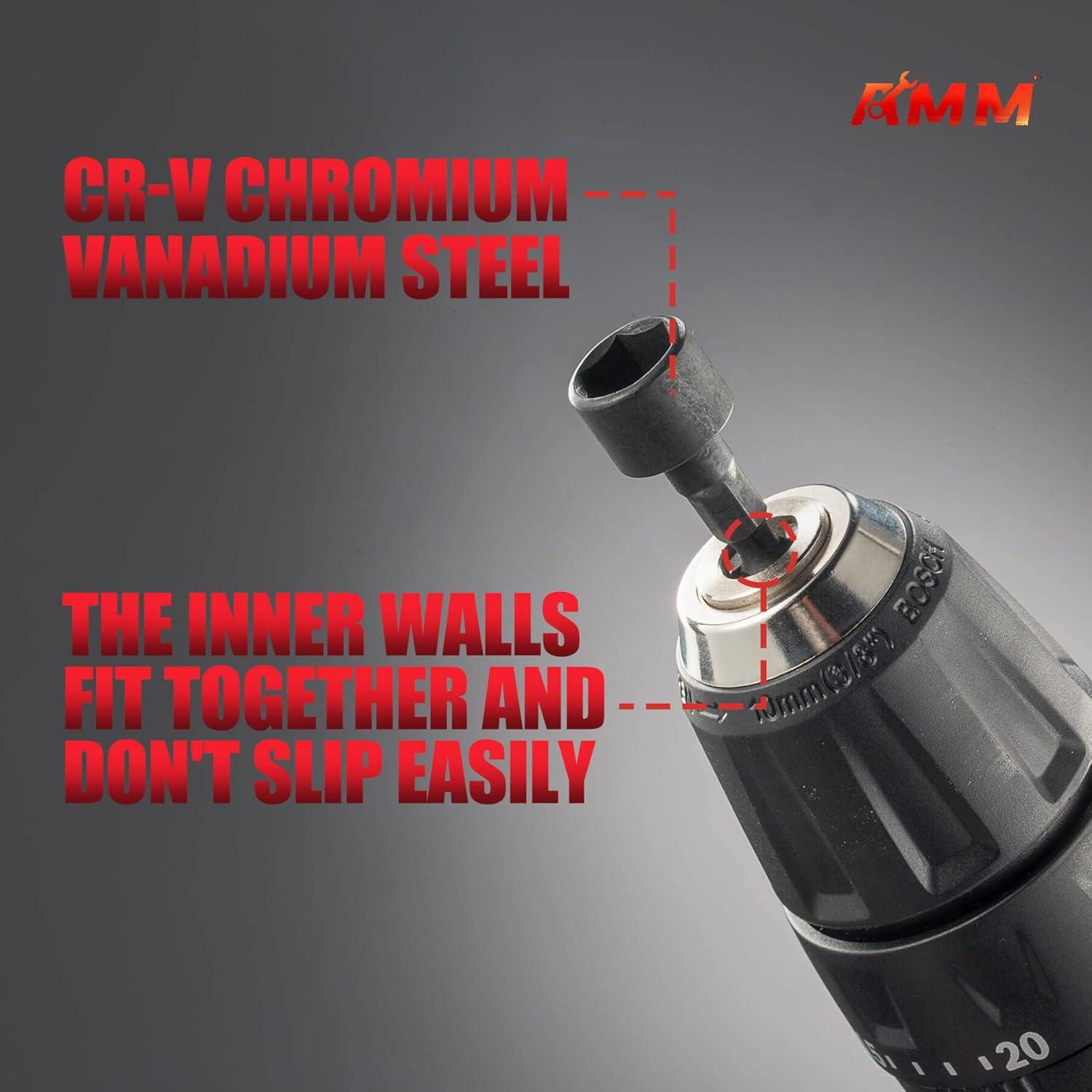 Juego de 20 Destornilladores de Tuerca AMM para Taladro 1/4"