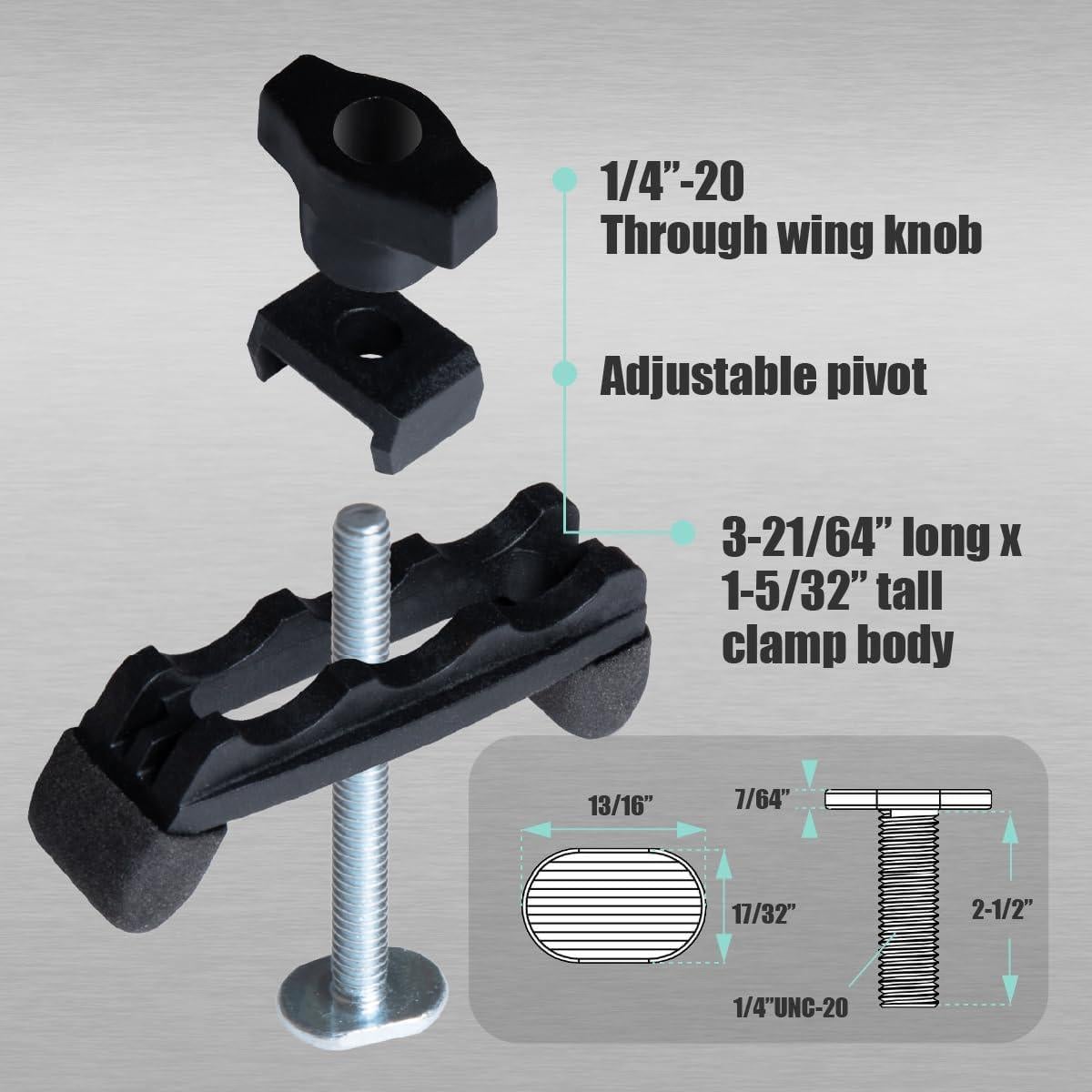 Abrazaderas de Sujeción DuBois T Track 2PK Nylon Reforzado