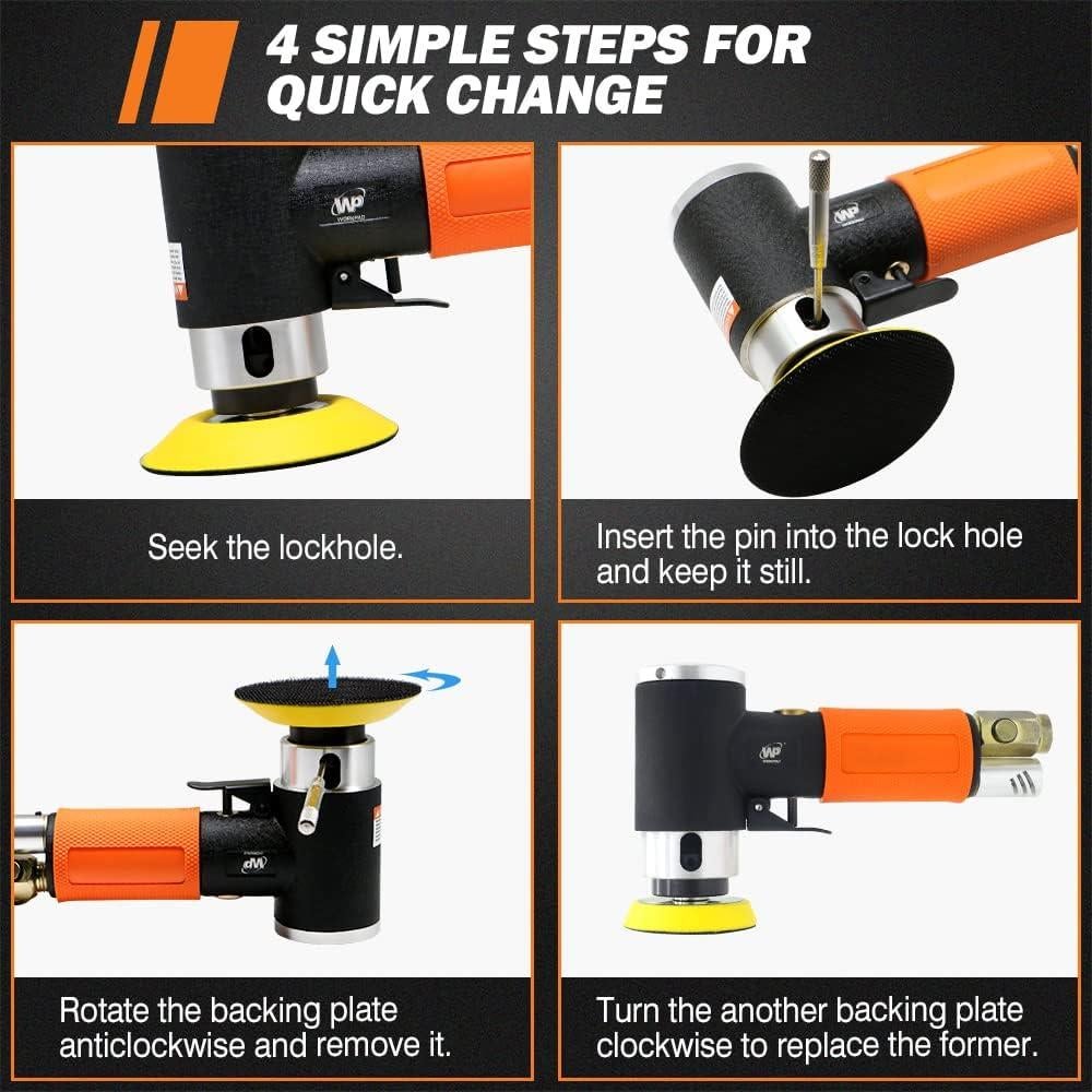 Mini Lijadora Neumática WP WORKPAD 15000 RPM 0.99 kg