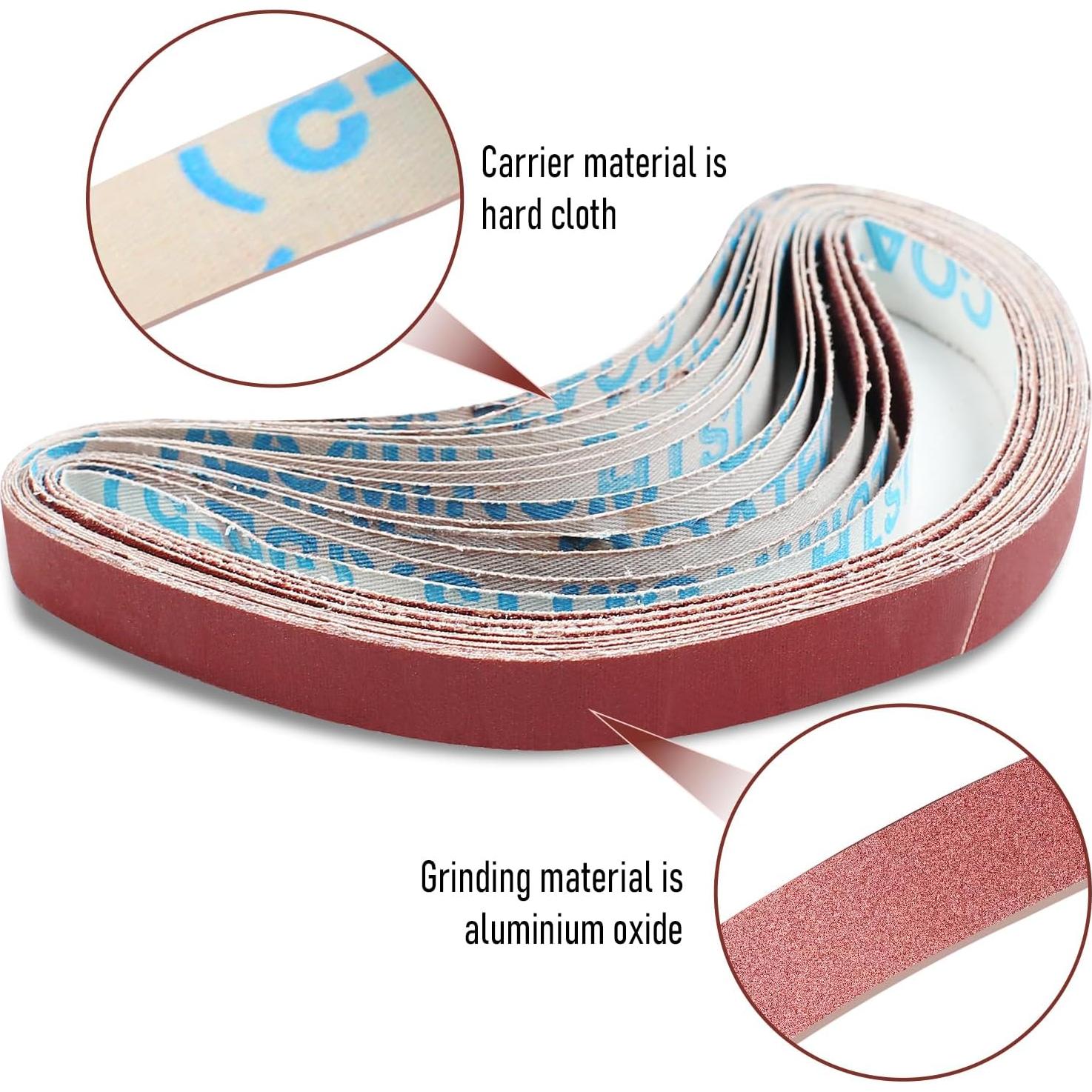 Cinta de Lijado 15mm Abluming 15PCS Granos 60-600