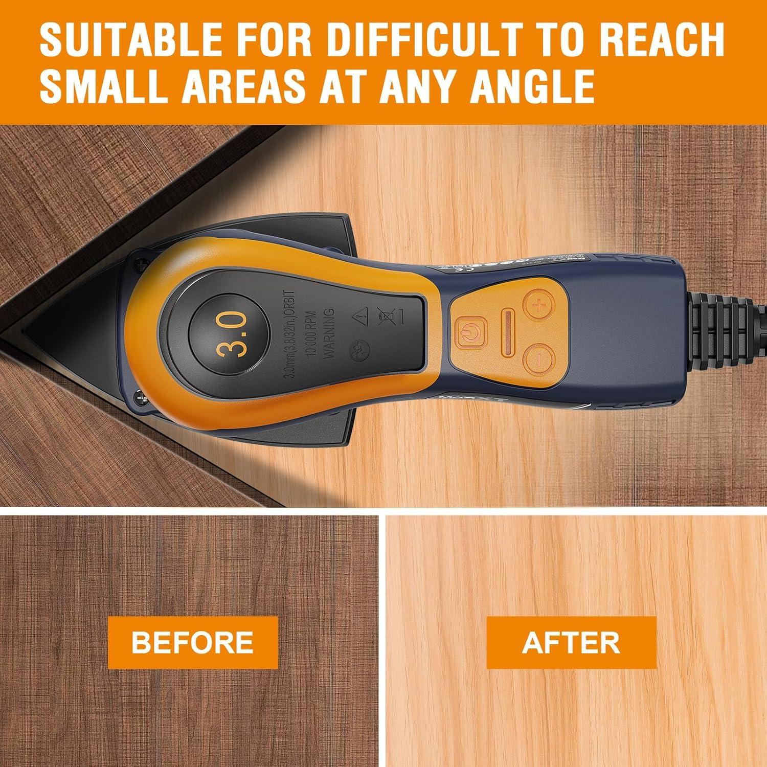 Lijadora Mouse MAXXT 350W con Recolección de Polvo y 6 Velocidades