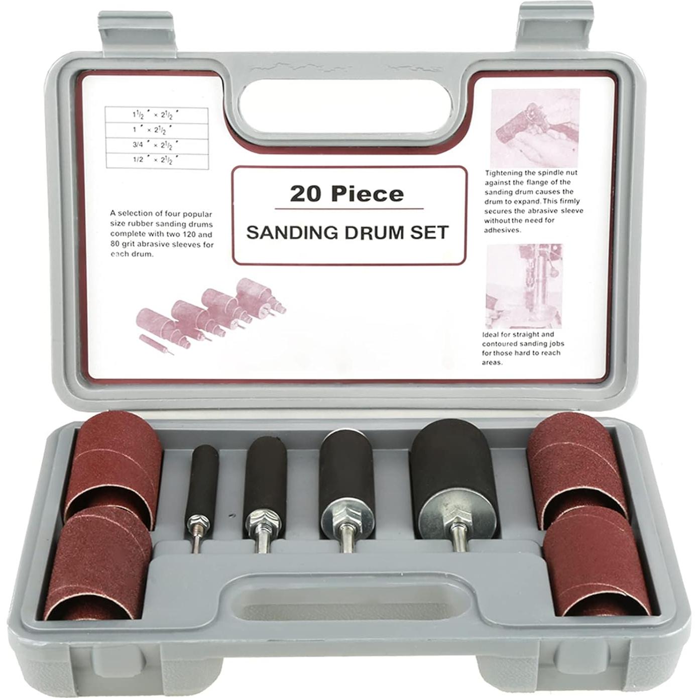 Kit de Lijadora de Tambor 20 Piezas Honio para Carpintería