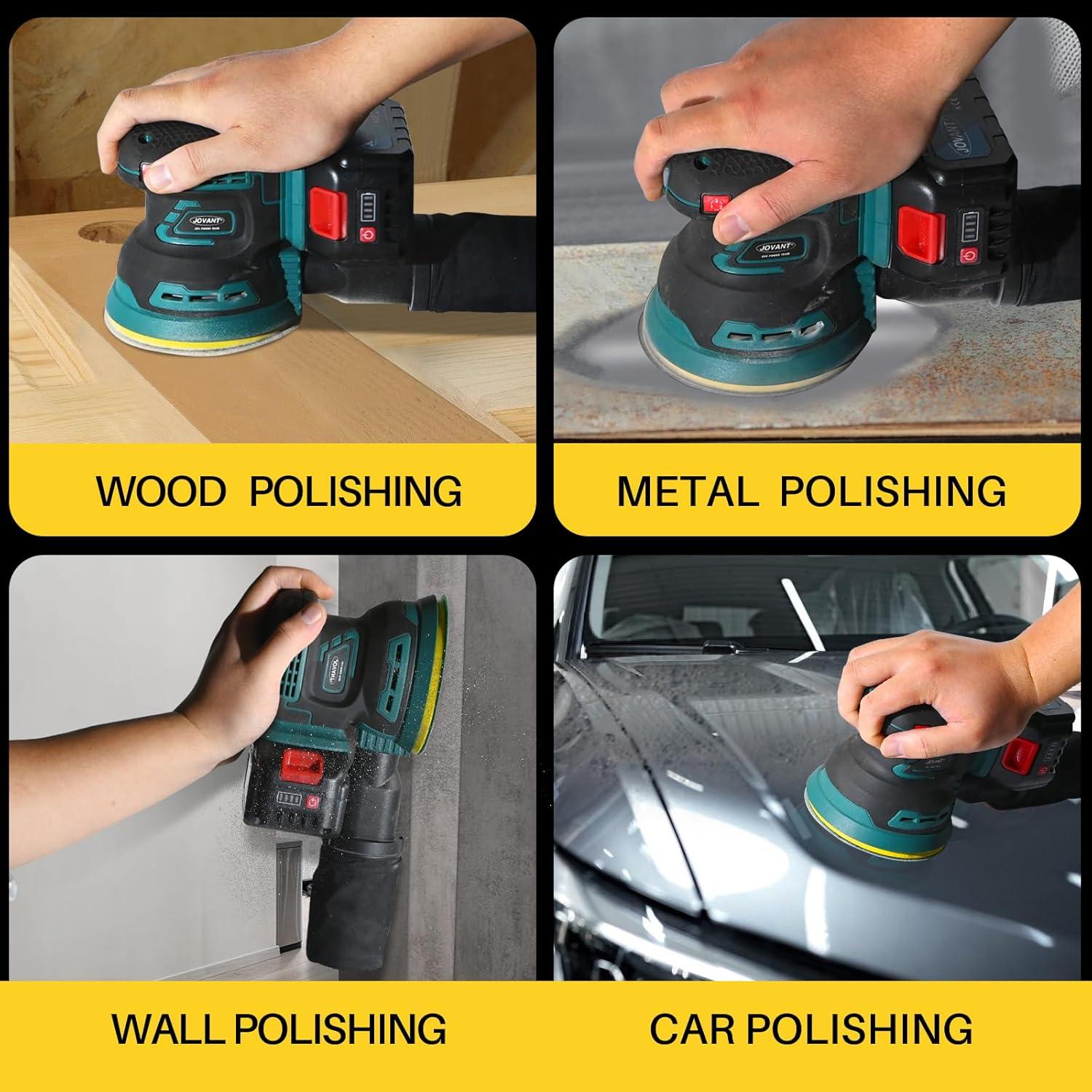 Lijadora Orbital Inalámbrica JOVANT 5" 7000-11000 OPM
