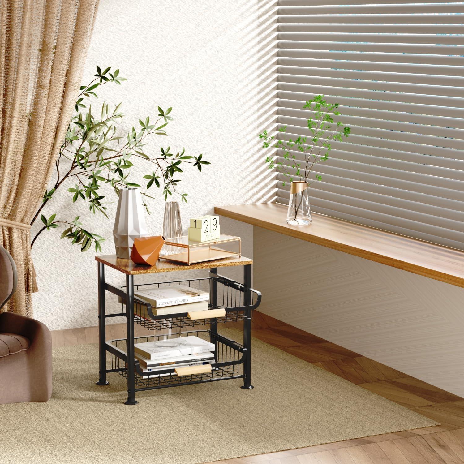 Cesta de Almacenamiento de Frutas NiuYichee 3 Capas Negra