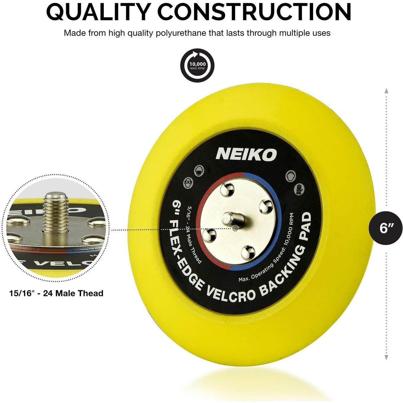 Almohadilla de Respaldo Flexible Neiko 6" con Gancho y Bucle