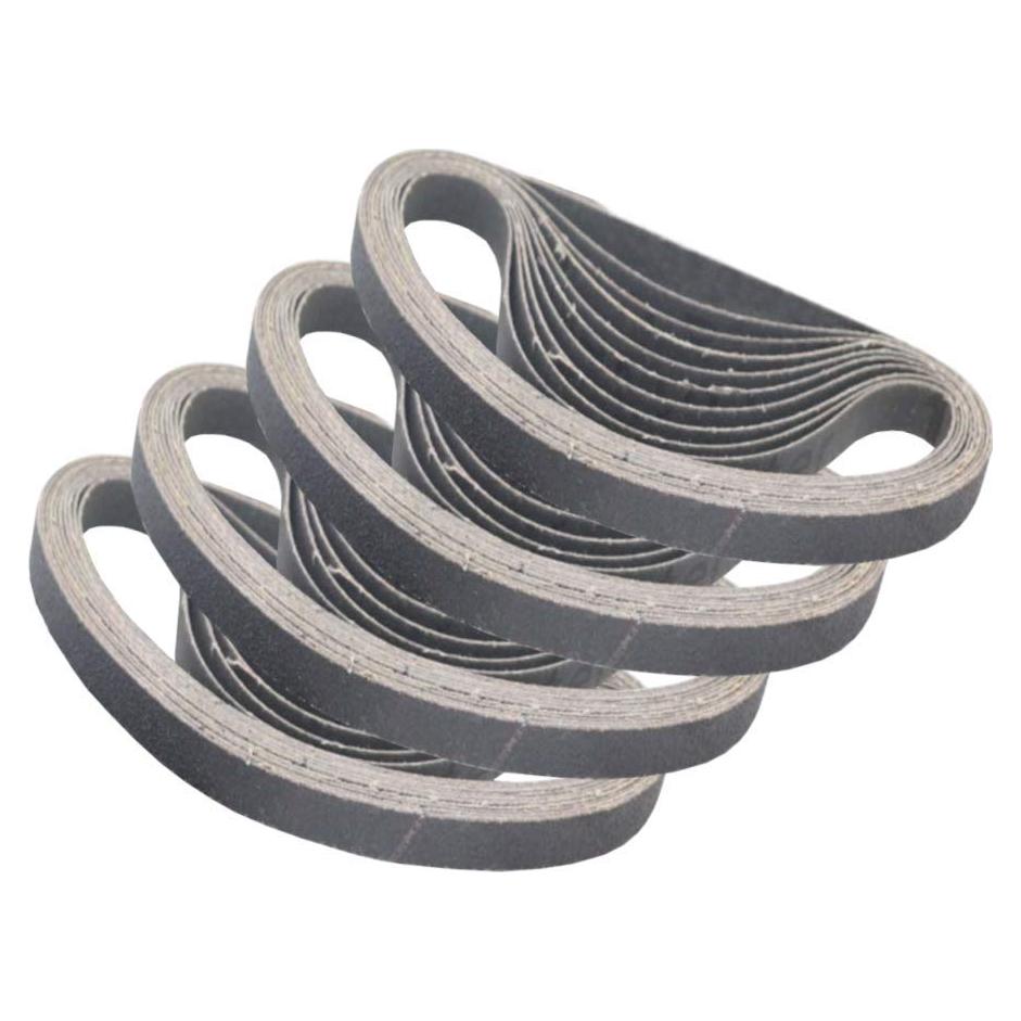 Cintas de Lijado 10mm x 330mm Zivisk - 20 Piezas Granos 80-400