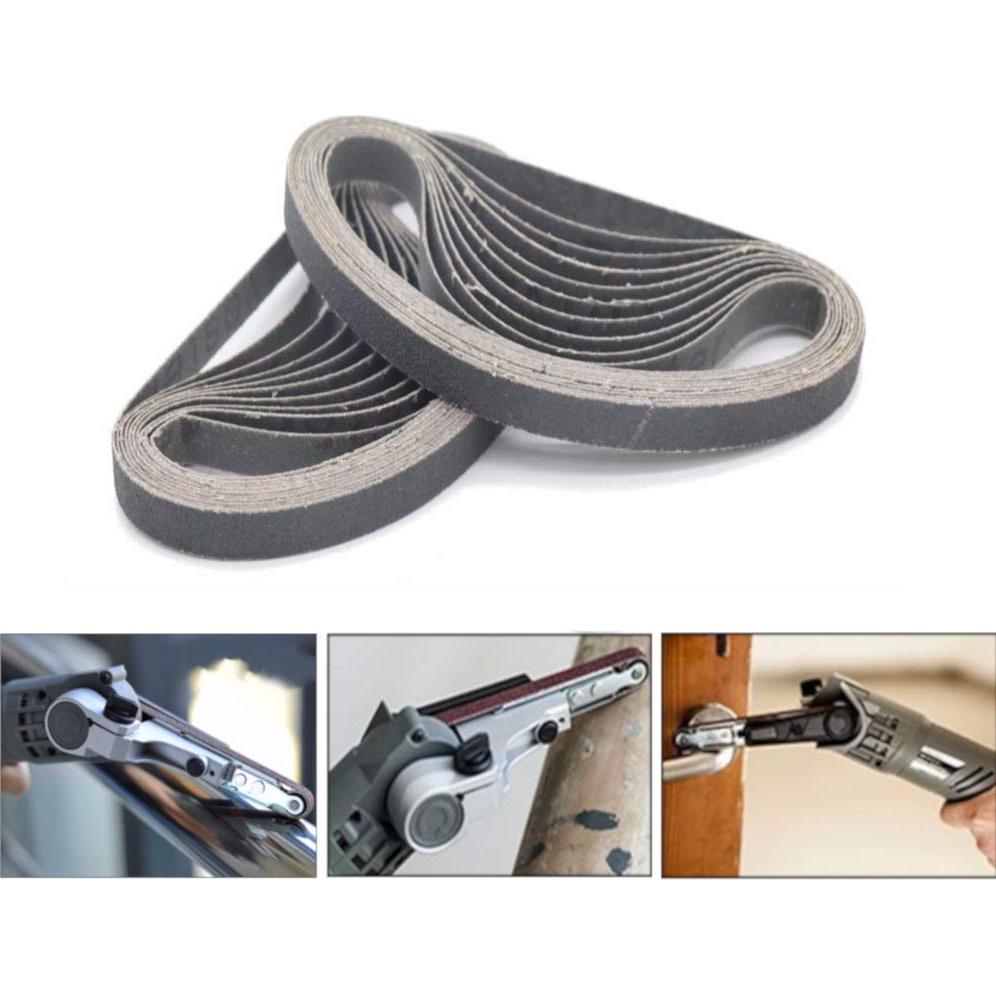 Cintas de Lijado 10mm x 330mm Zivisk - 20 Piezas Granos 80-400