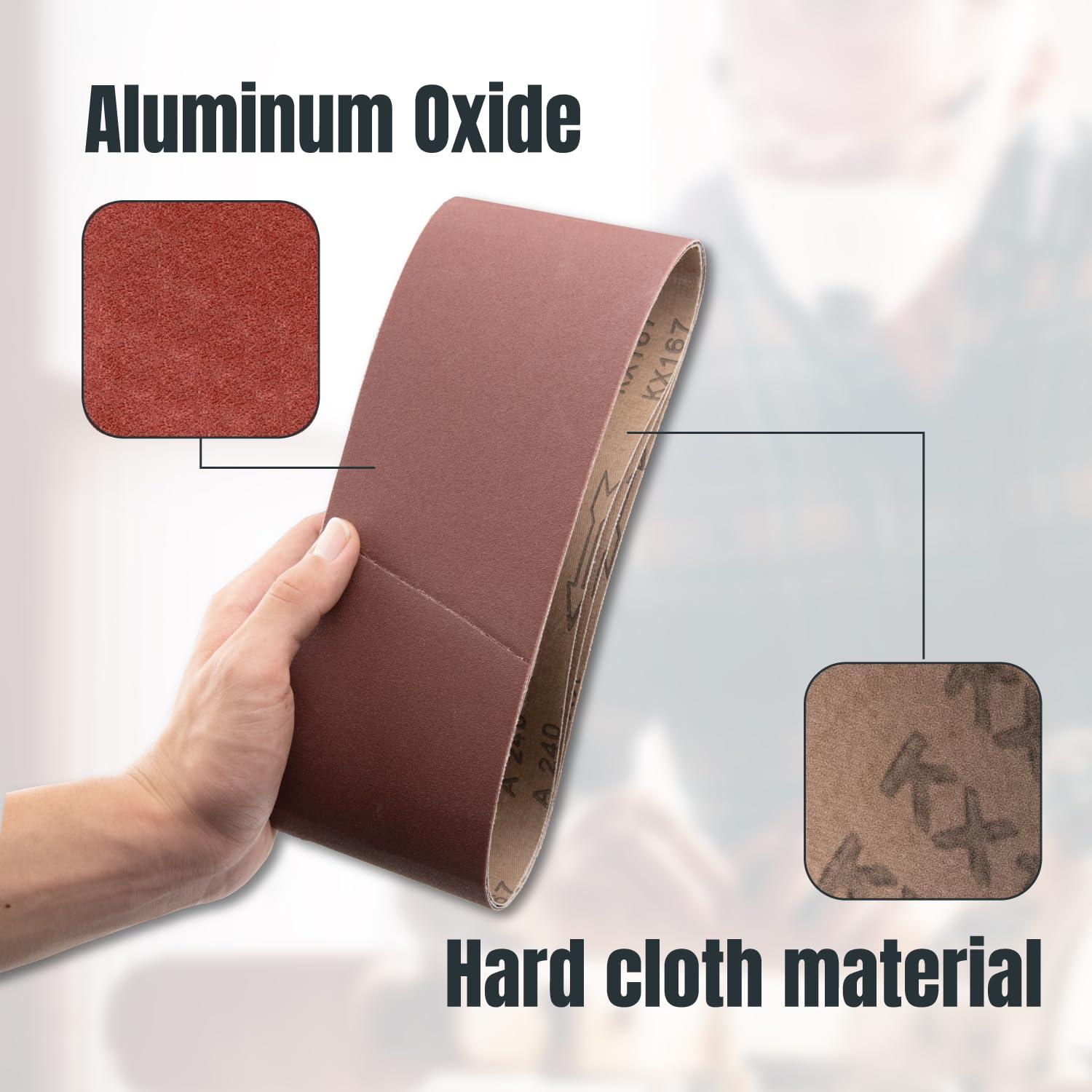 Cintas de Lijado POWERTEC 3x21" 320 Granos - Paquete de 10