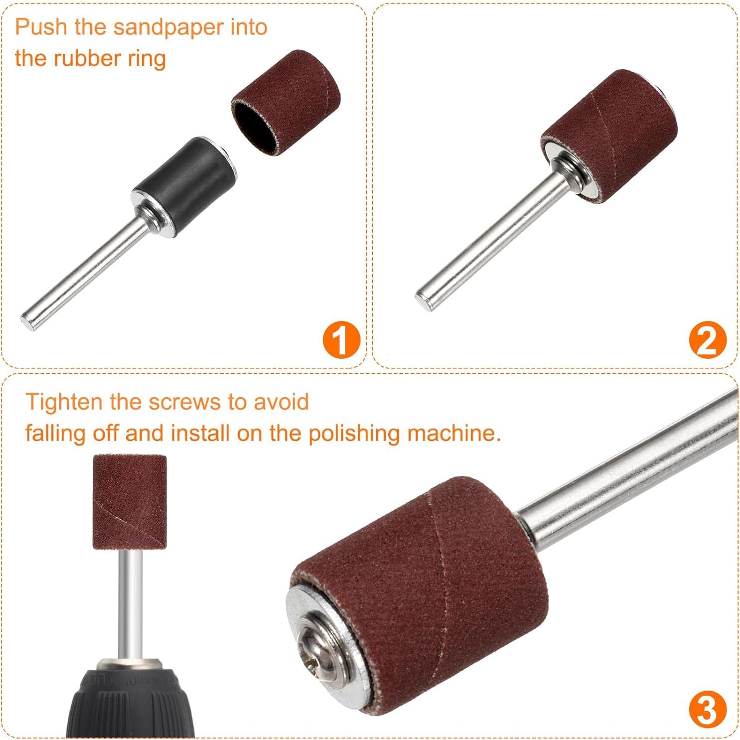 Manguitos de Lijado 200pcs HARFINGTON 9.5mm Grano 240