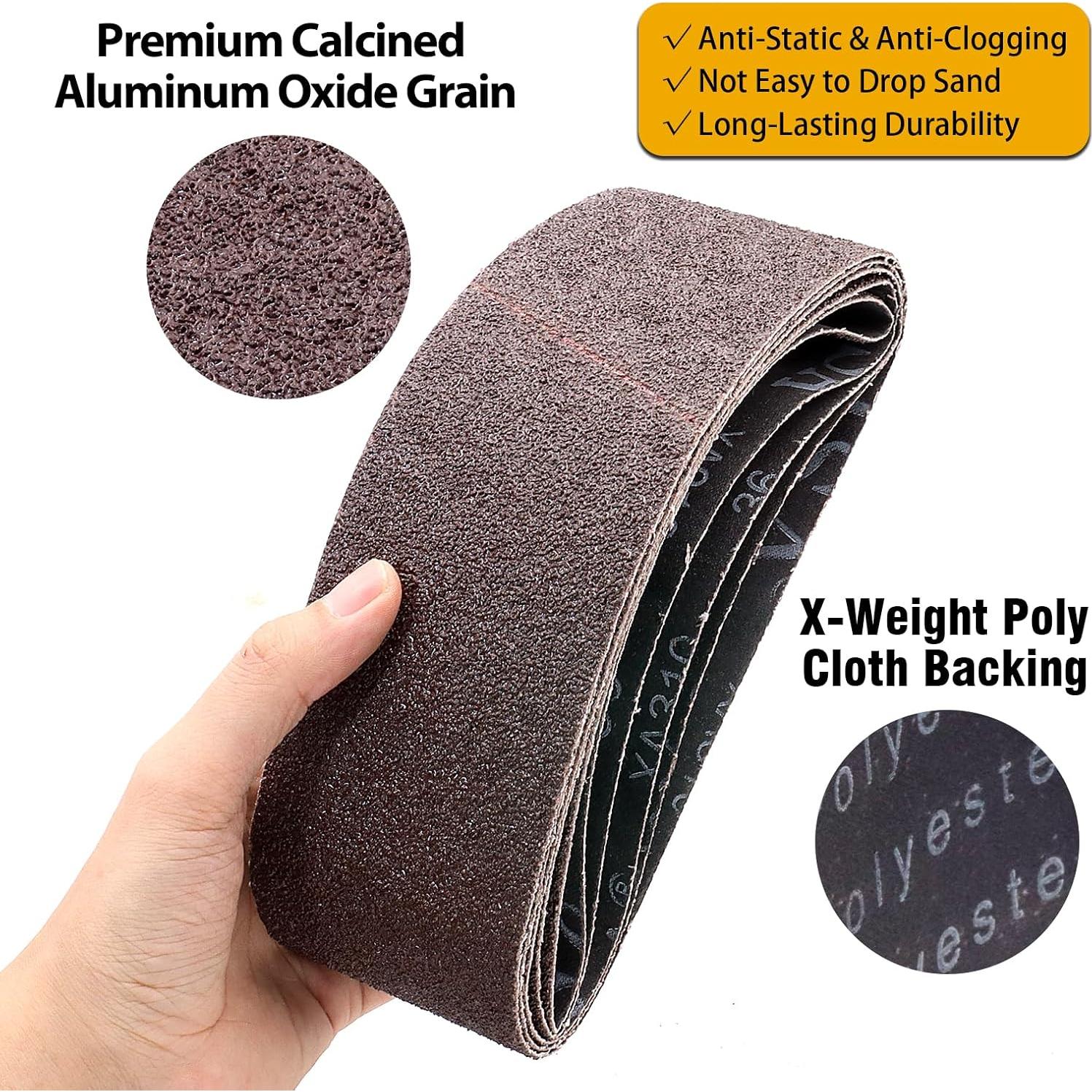 Cintas de Lijado 3x61 cm Taokyid Grano 36 Paquete 10 Unidades