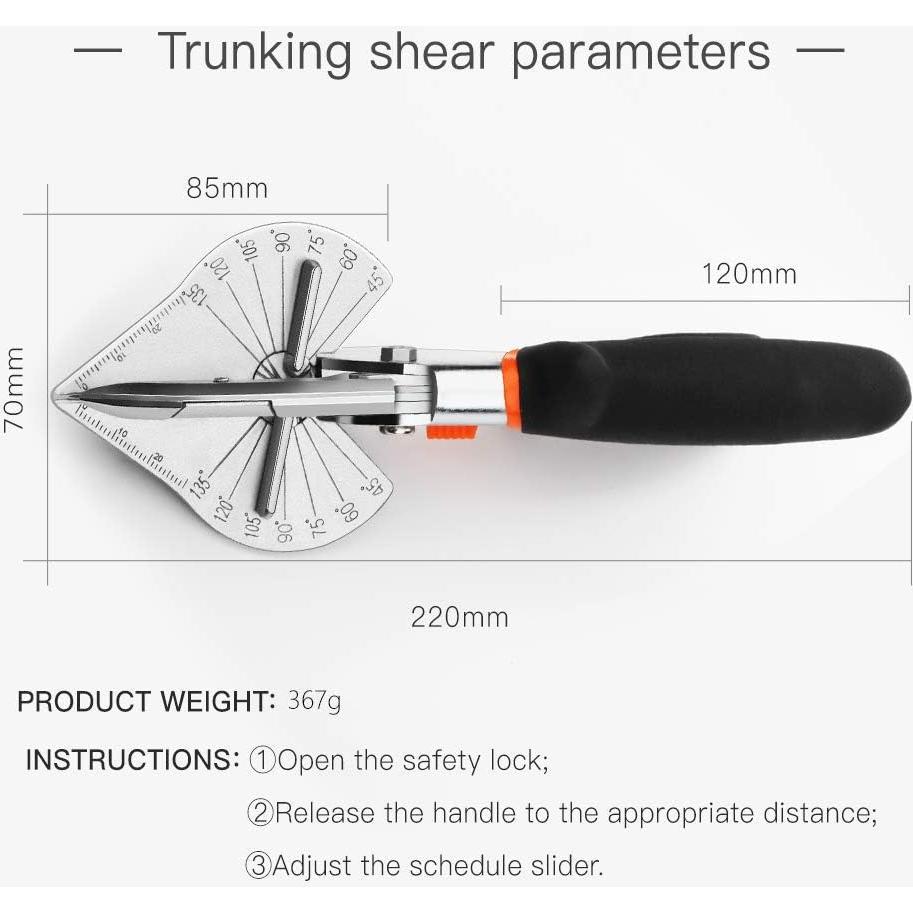 Cortador de Tijeras Ajustables Zeromall 220mm 45-135 Grados