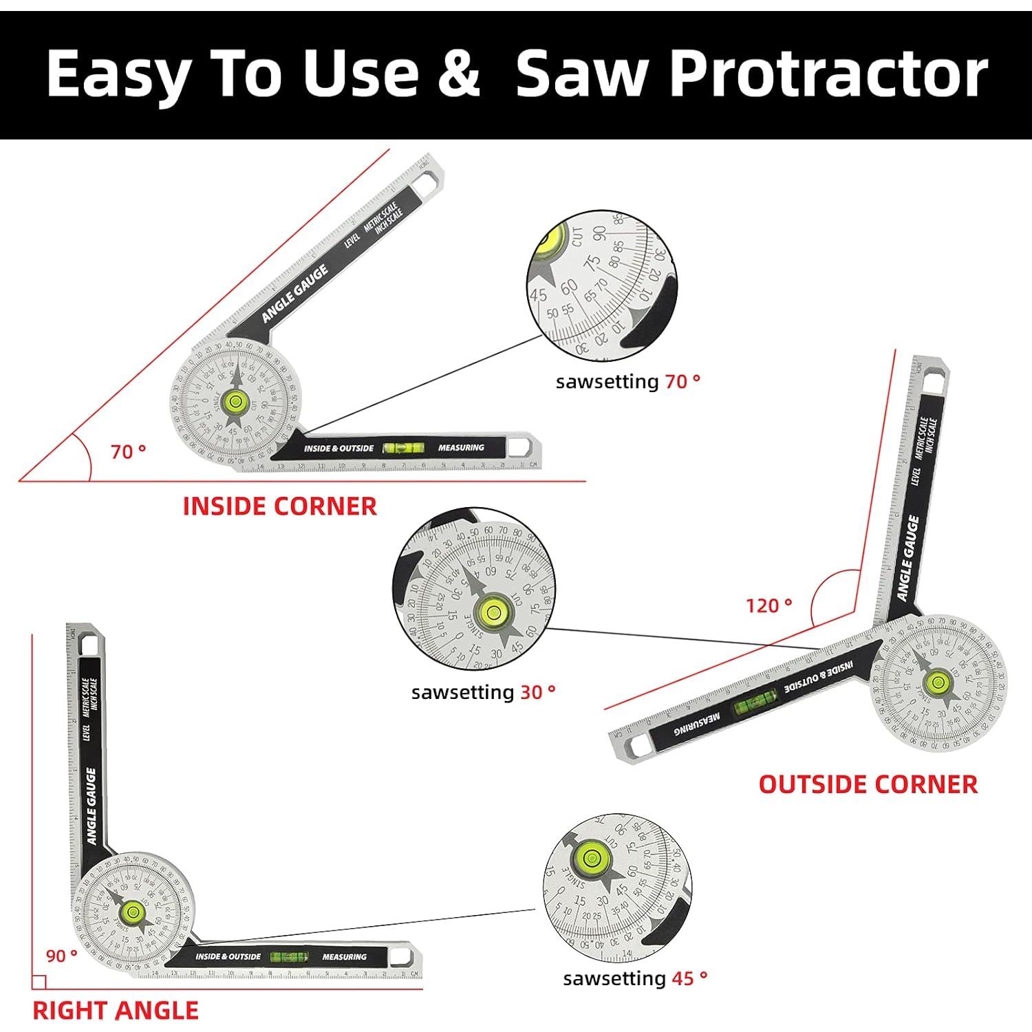 Transportador de Inglete NORTOOLS con Láser y Regla 15 cm