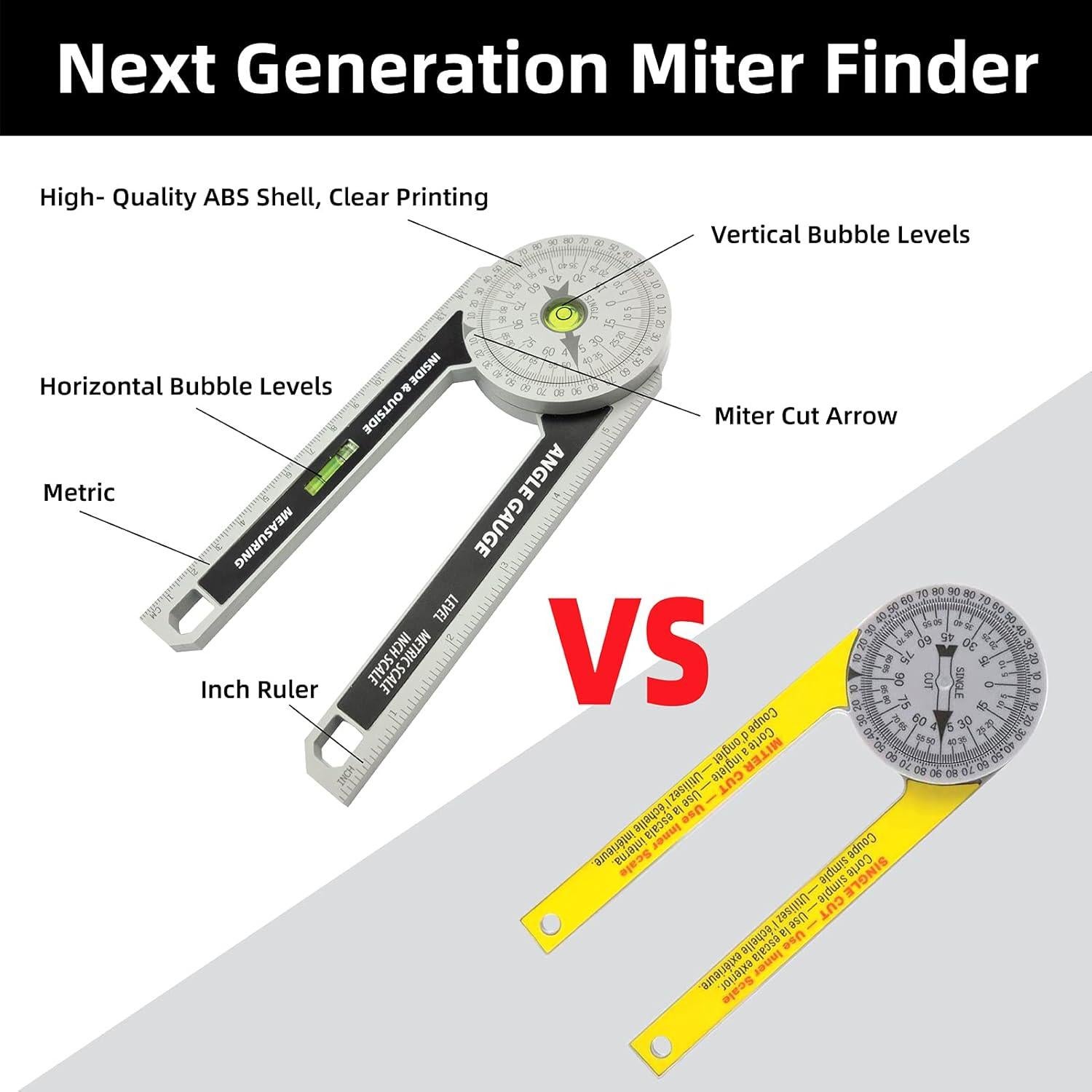 Transportador de Inglete NORTOOLS con Láser y Regla 15 cm
