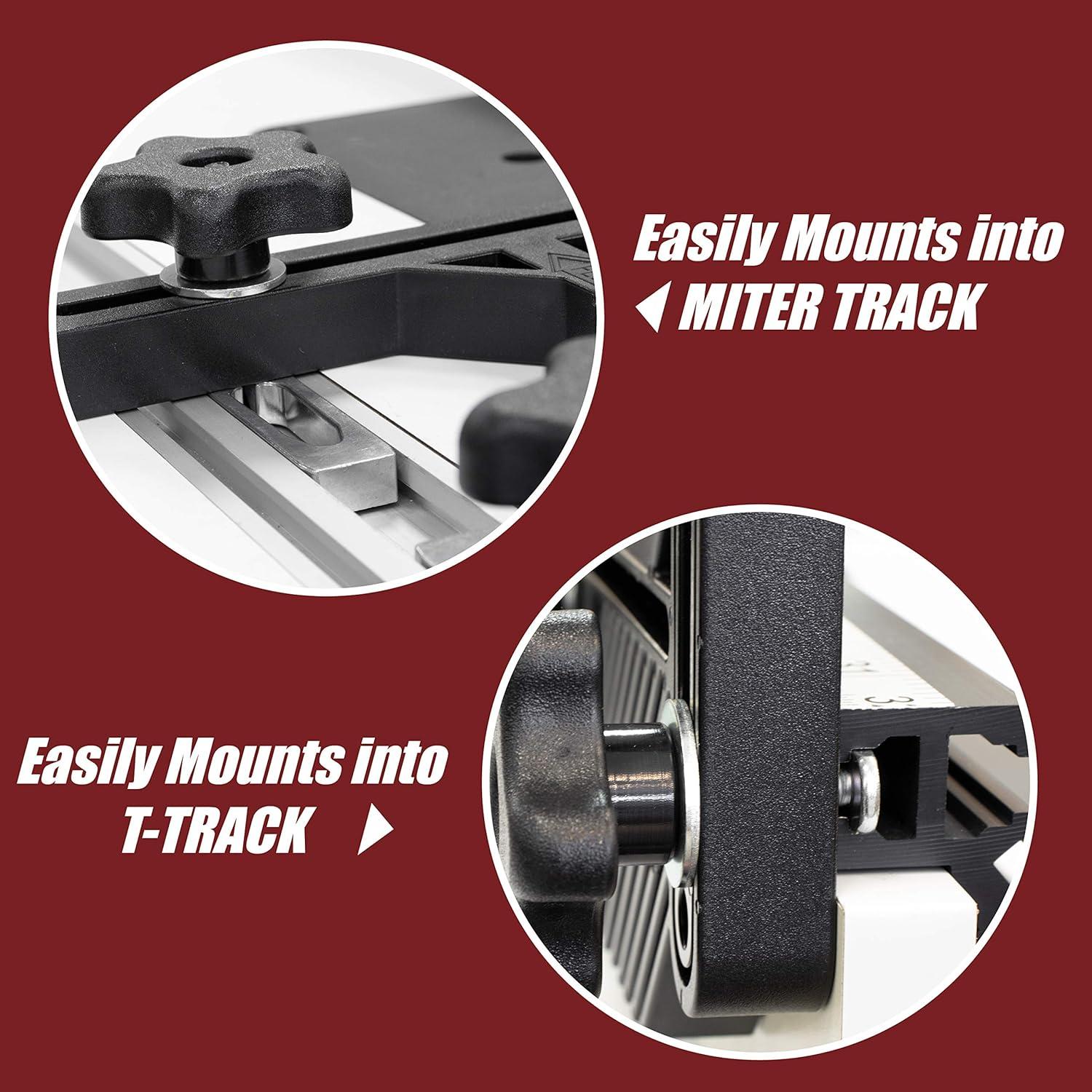 Featherboard Fulton Deluxe con barra de inglete y tornillos T