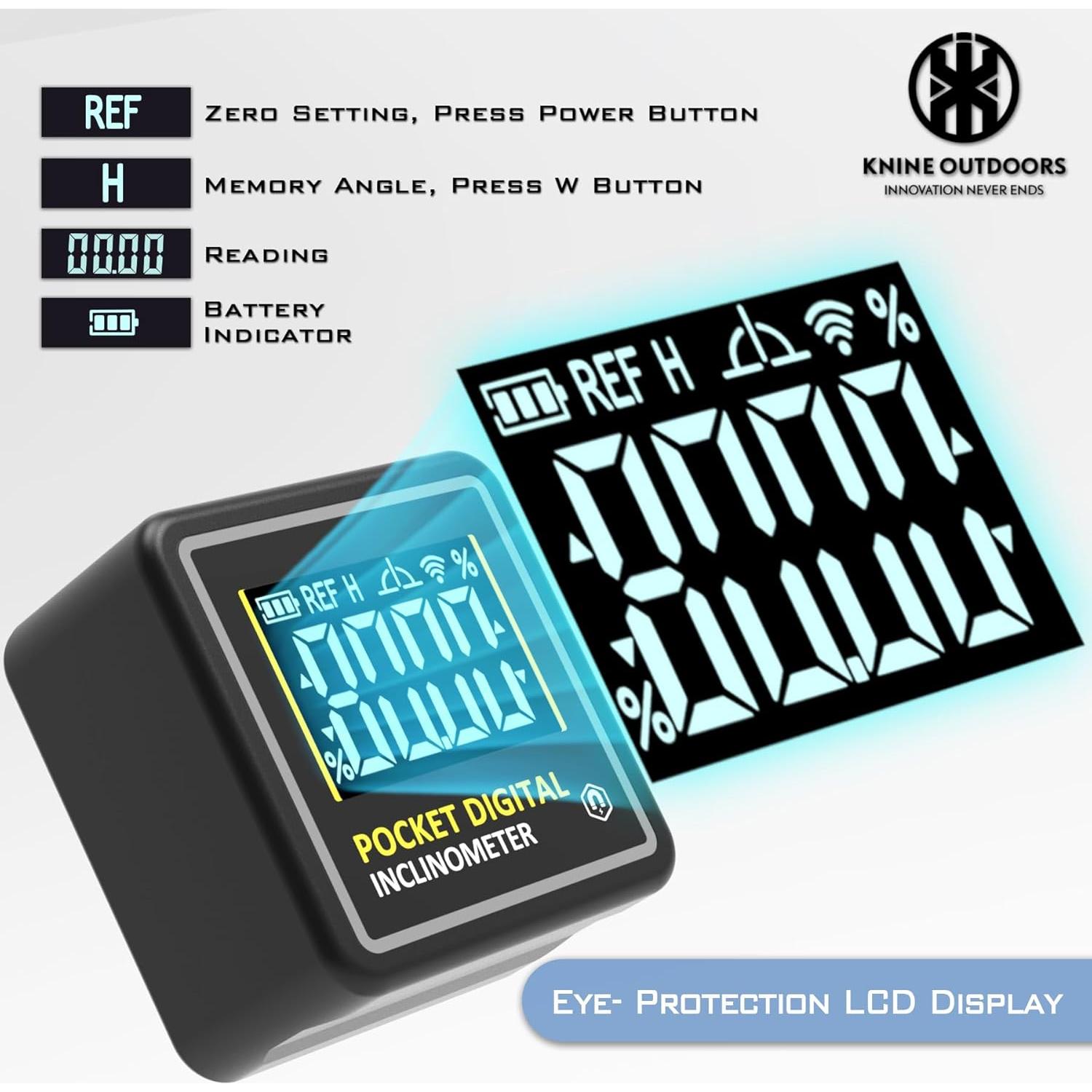 Medidor de Ángulo Digital KNINE OUTDOORS 2 Paquete Precisión