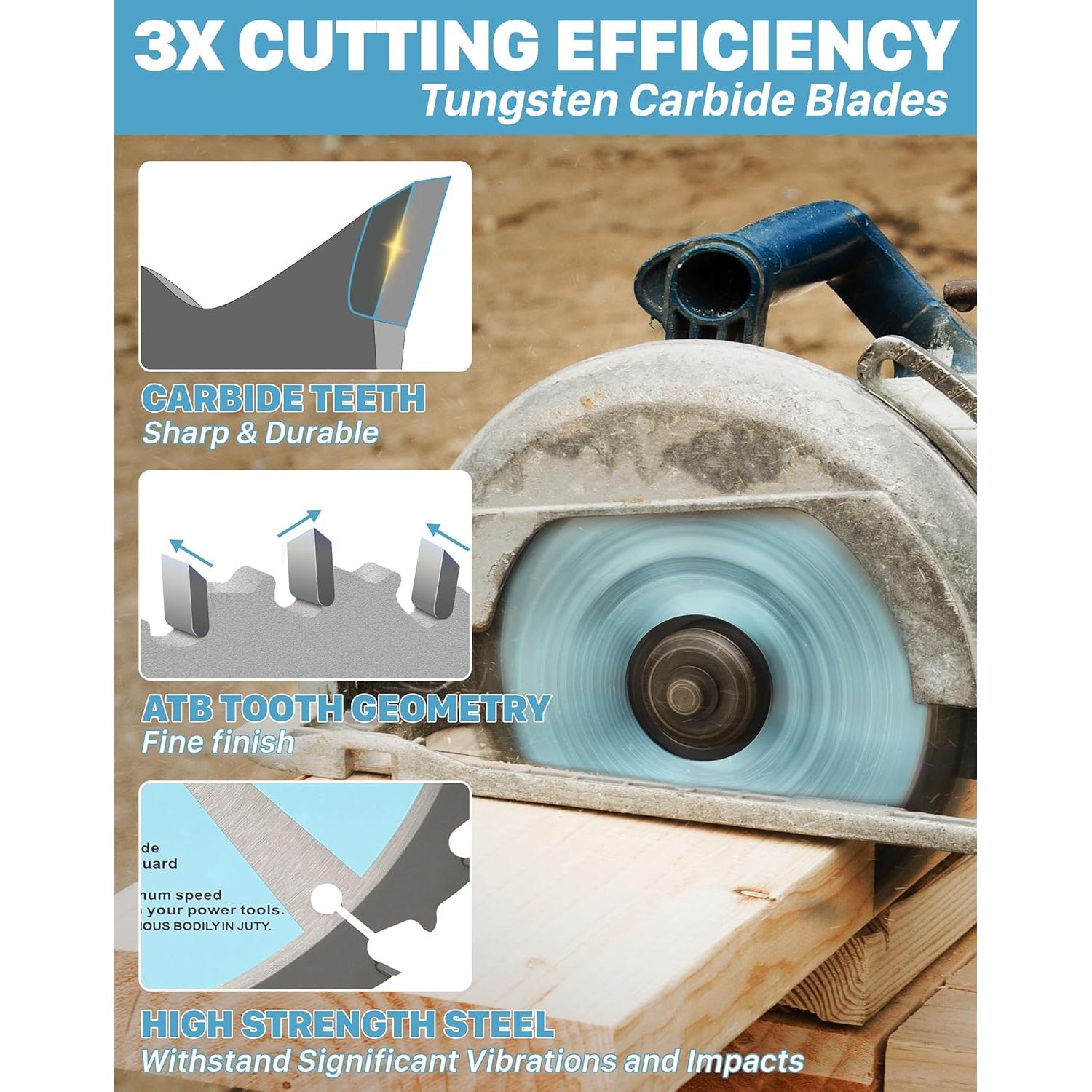 Hojas de Sierra Circular KEENTECH 30.48 cm 32T y 80T para Madera