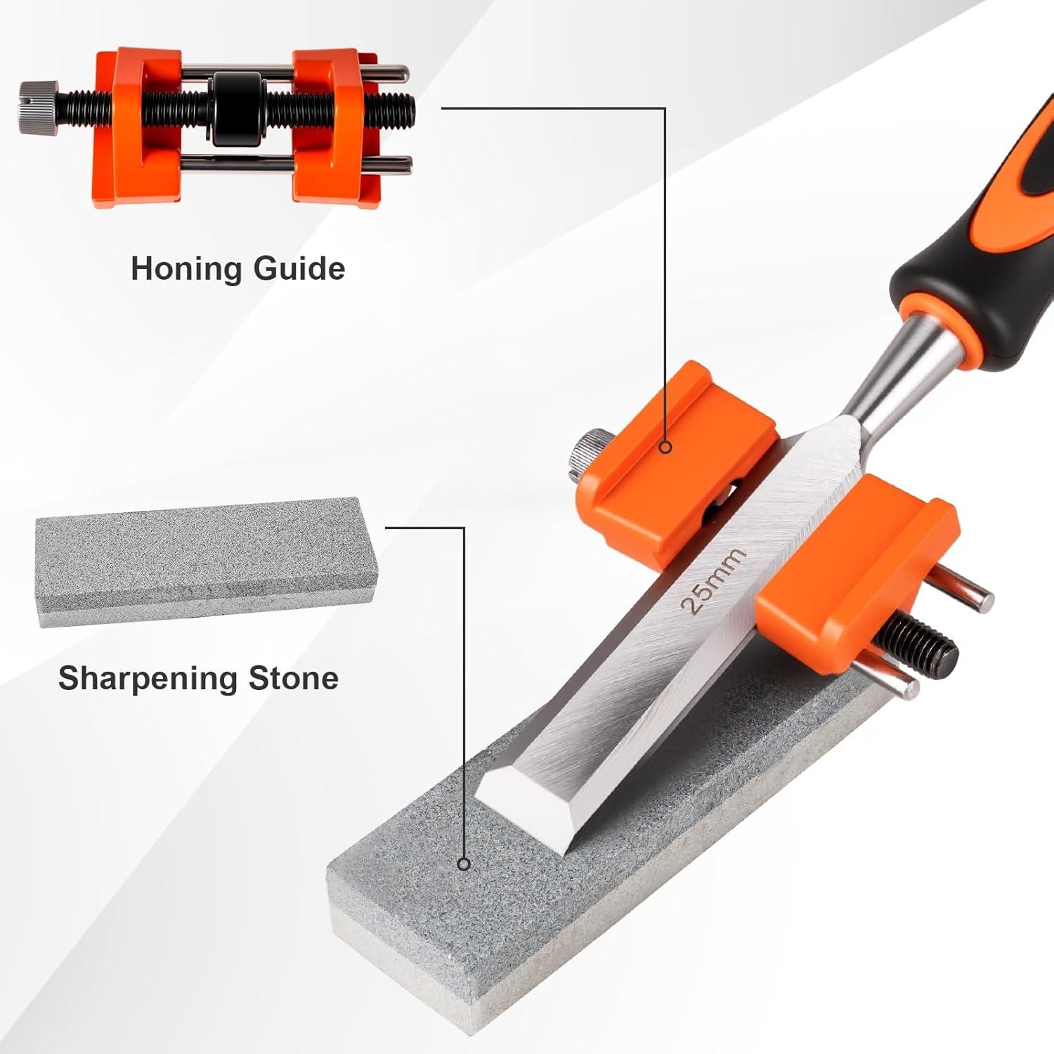 Juego de 10 Cuchillas de Madera Yunziling con Guía y Piedra