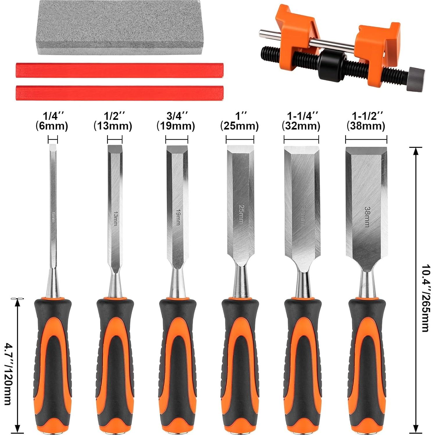 Juego de 10 Cuchillas de Madera Yunziling con Guía y Piedra
