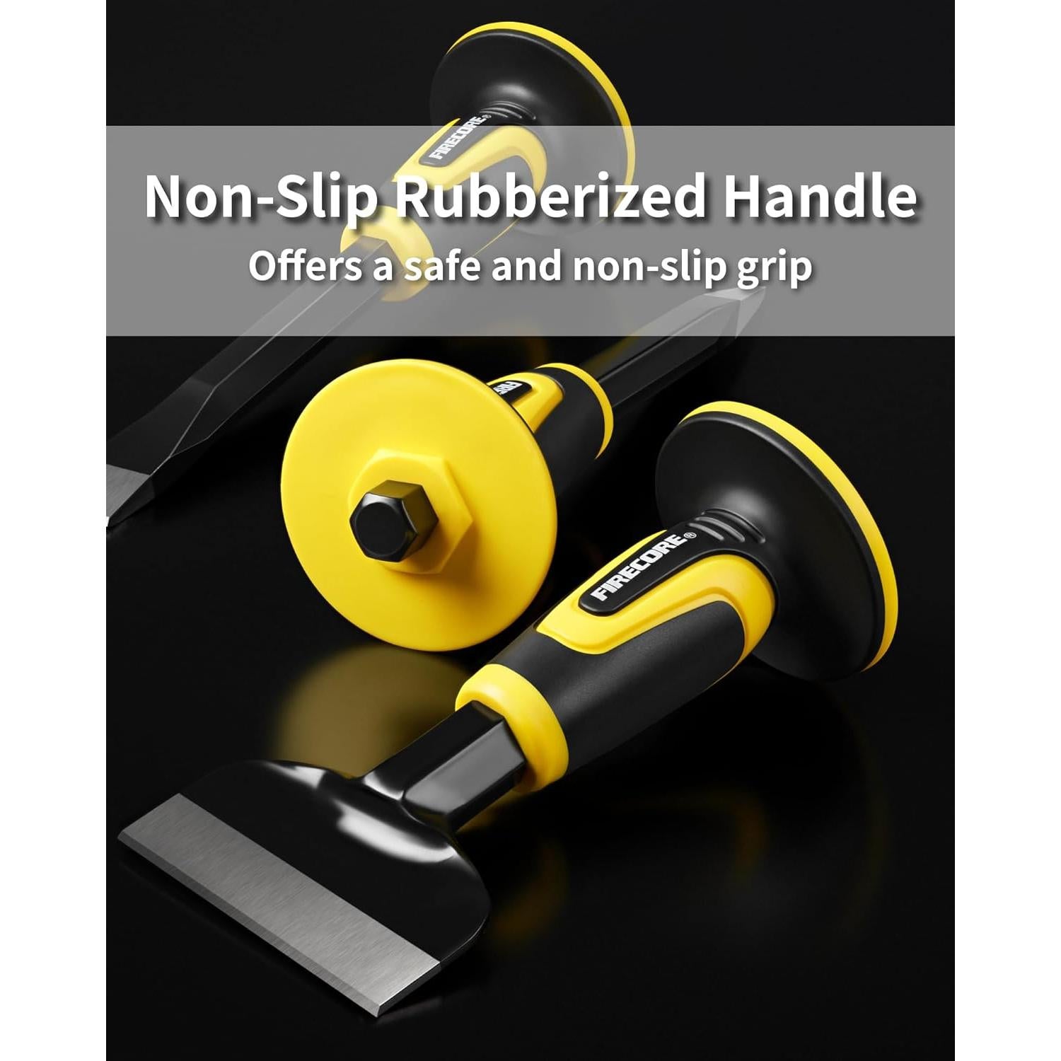 Cincel de mampostería Firecore 10 cm con protección de mano