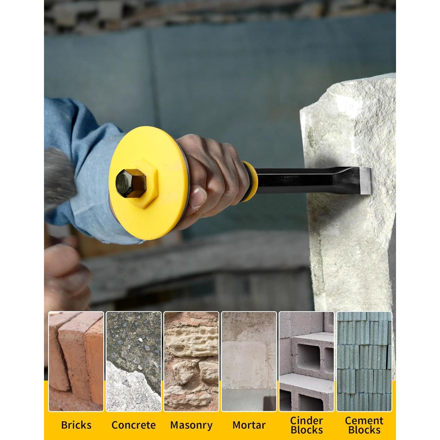 Cincel de mampostería Firecore 10 cm con protección de mano