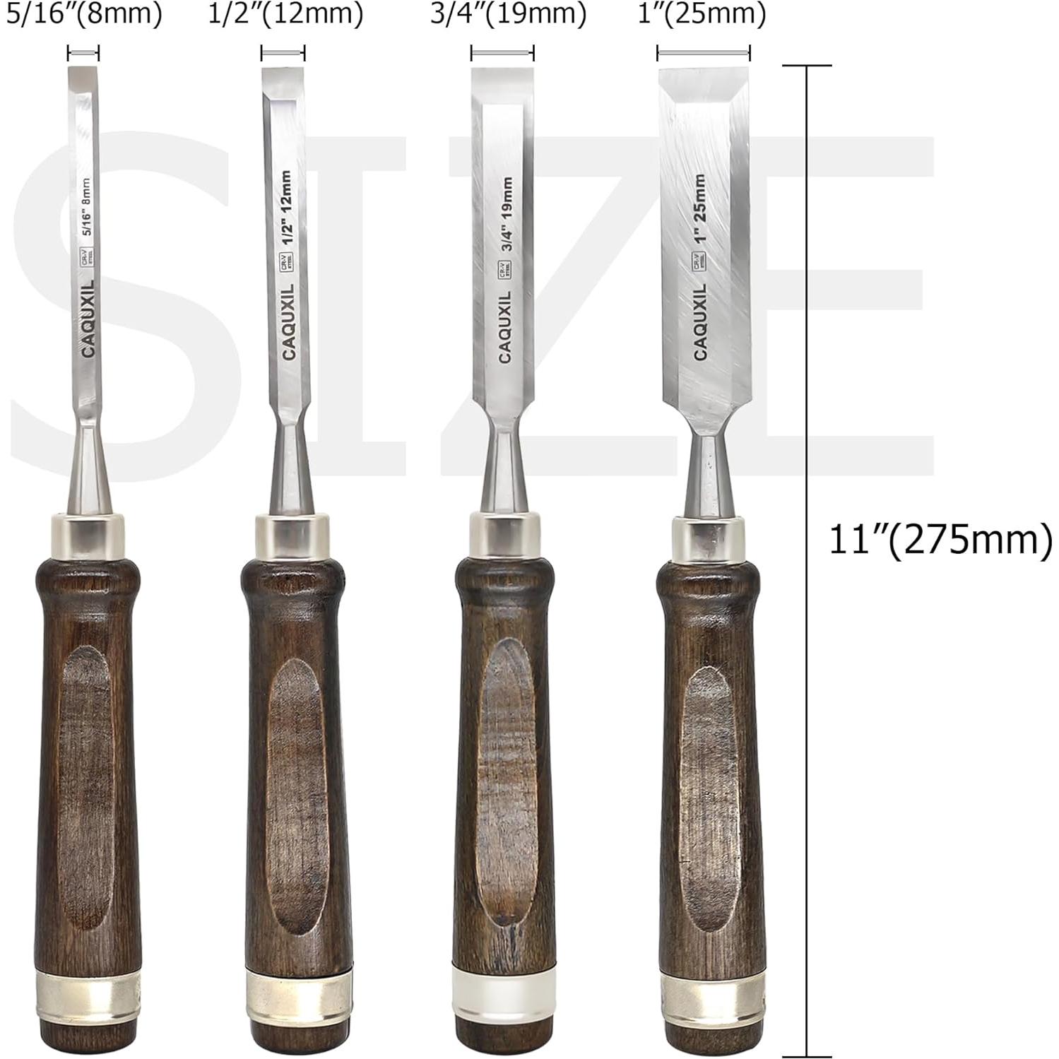 Juego de Cinceles de Carpintería CAQUXIL 4 Piezas 275mm
