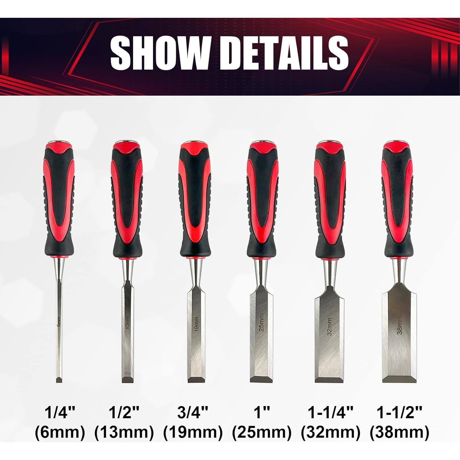 Juego de Cinceles de Madera 10 Piezas Wesleydrill CR-V