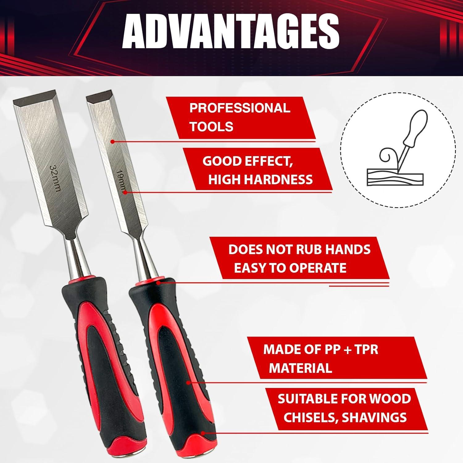 Juego de Cinceles de Madera 10 Piezas Wesleydrill CR-V