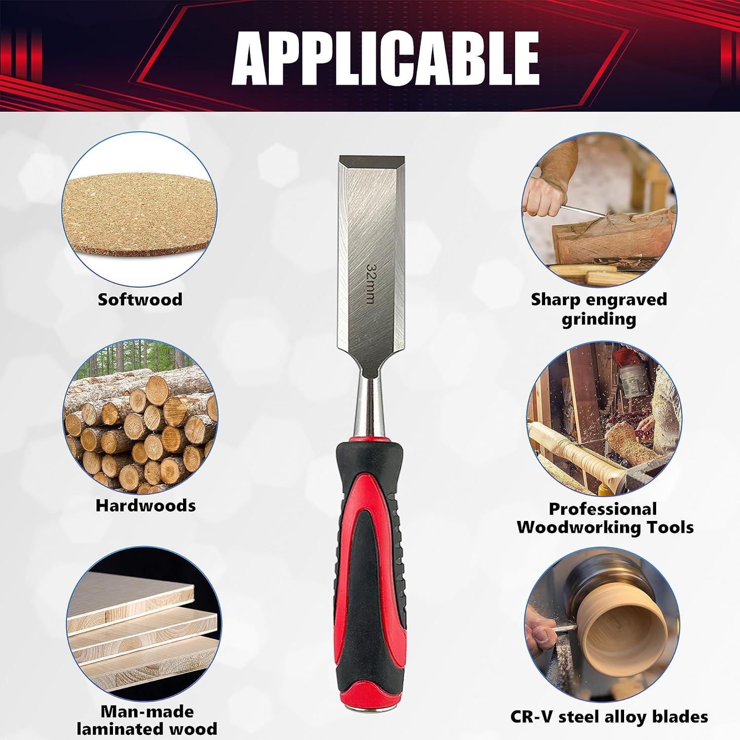 Juego de Cinceles de Madera 10 Piezas Wesleydrill CR-V