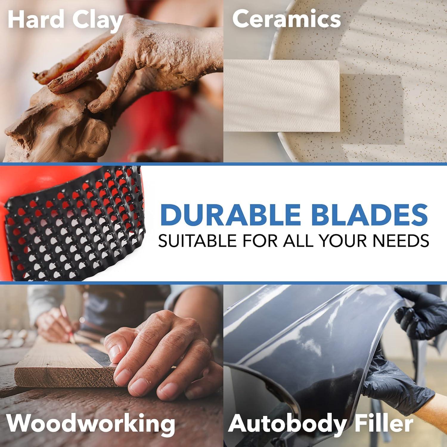 Herramienta de Raspado Surform IMPRESA 2-Pack para Arcilla y Madera