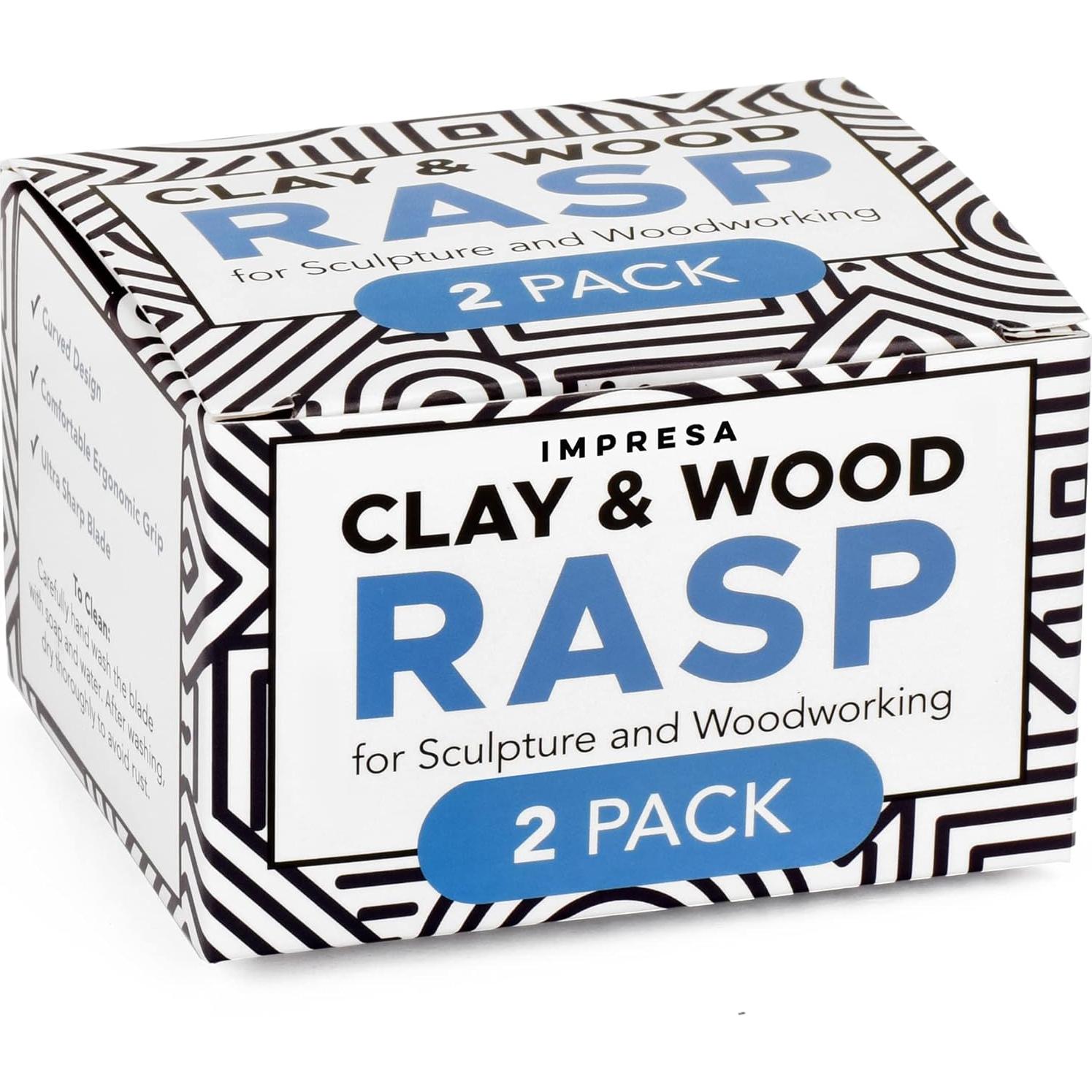 Herramienta de Raspado Surform IMPRESA 2-Pack para Arcilla y Madera