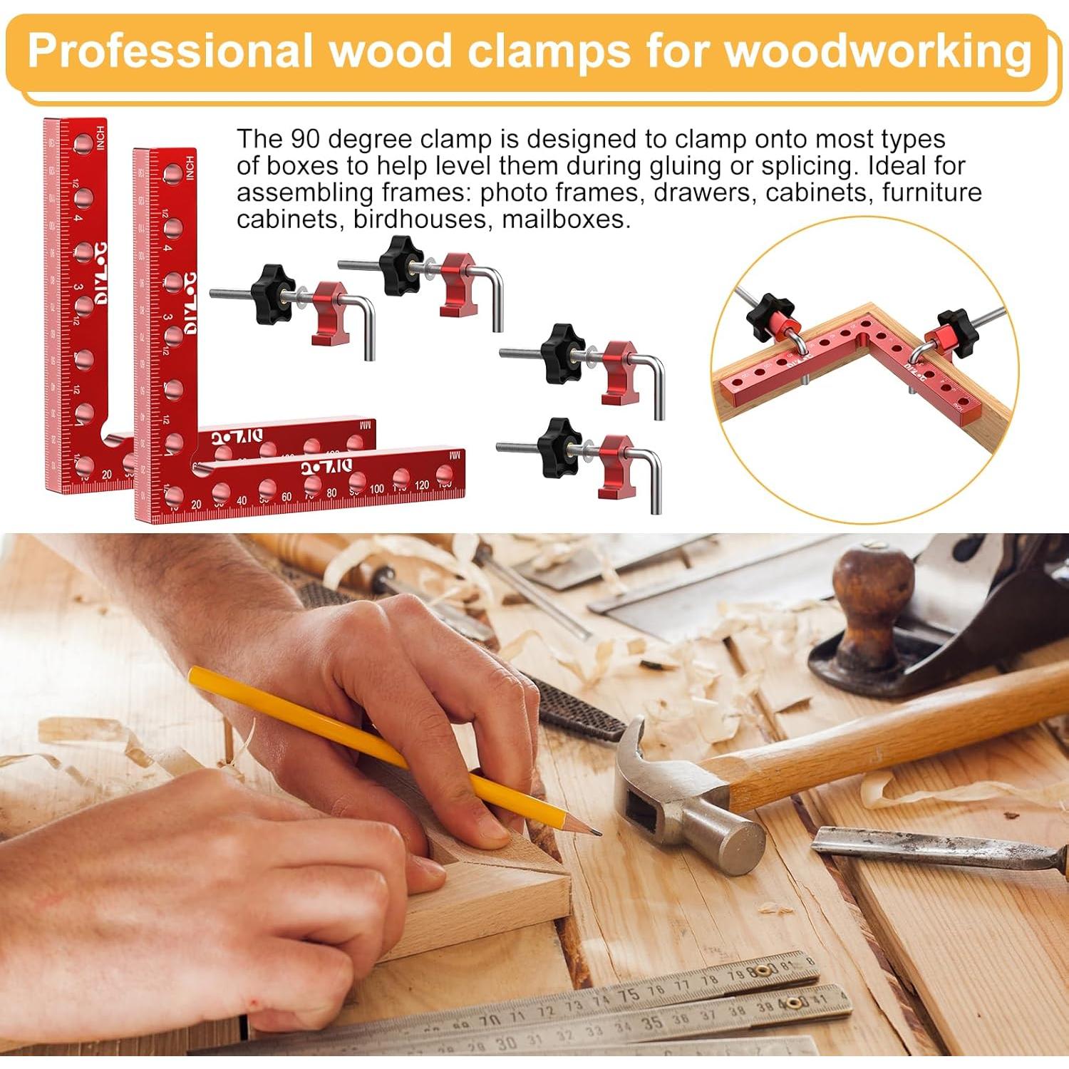 Abrazadera de Esquina 90 Grados Diylog - Paquete de 4, Aluminio