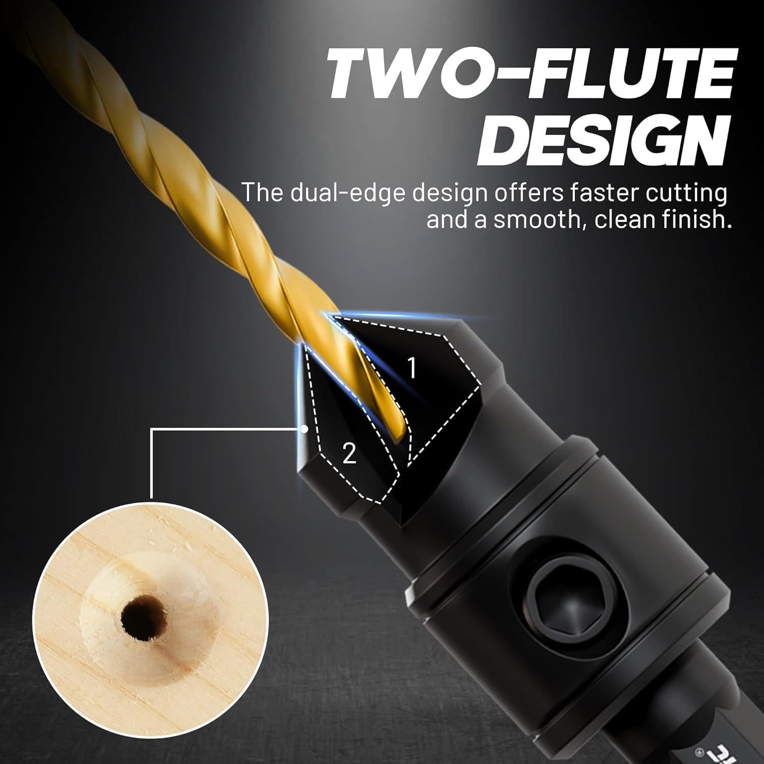 Juego de Brocas Avellanadoras EZARC 12 Piezas con Soporte